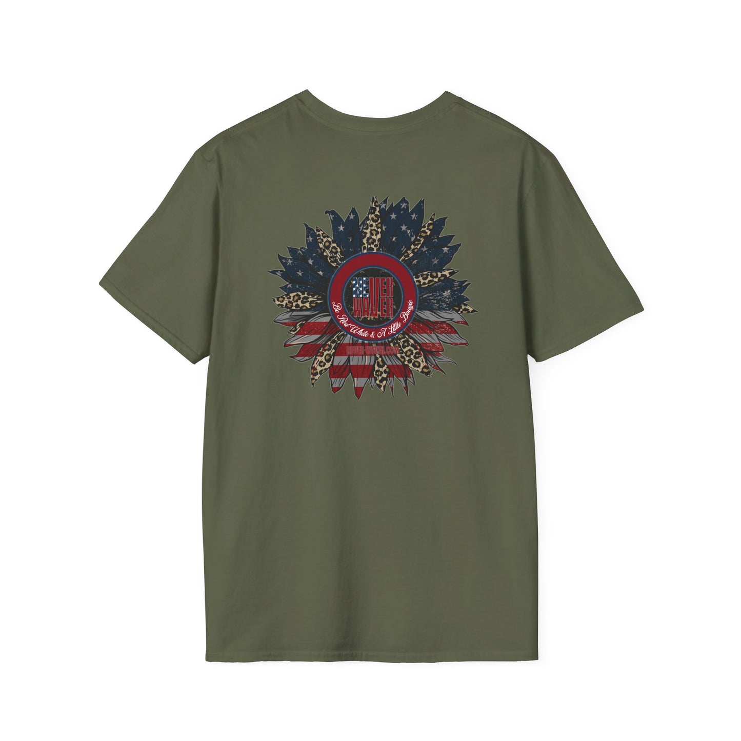Never Waver Be Red White and A Little Bougie Unisex Soft style T-Shirt - Never Waver