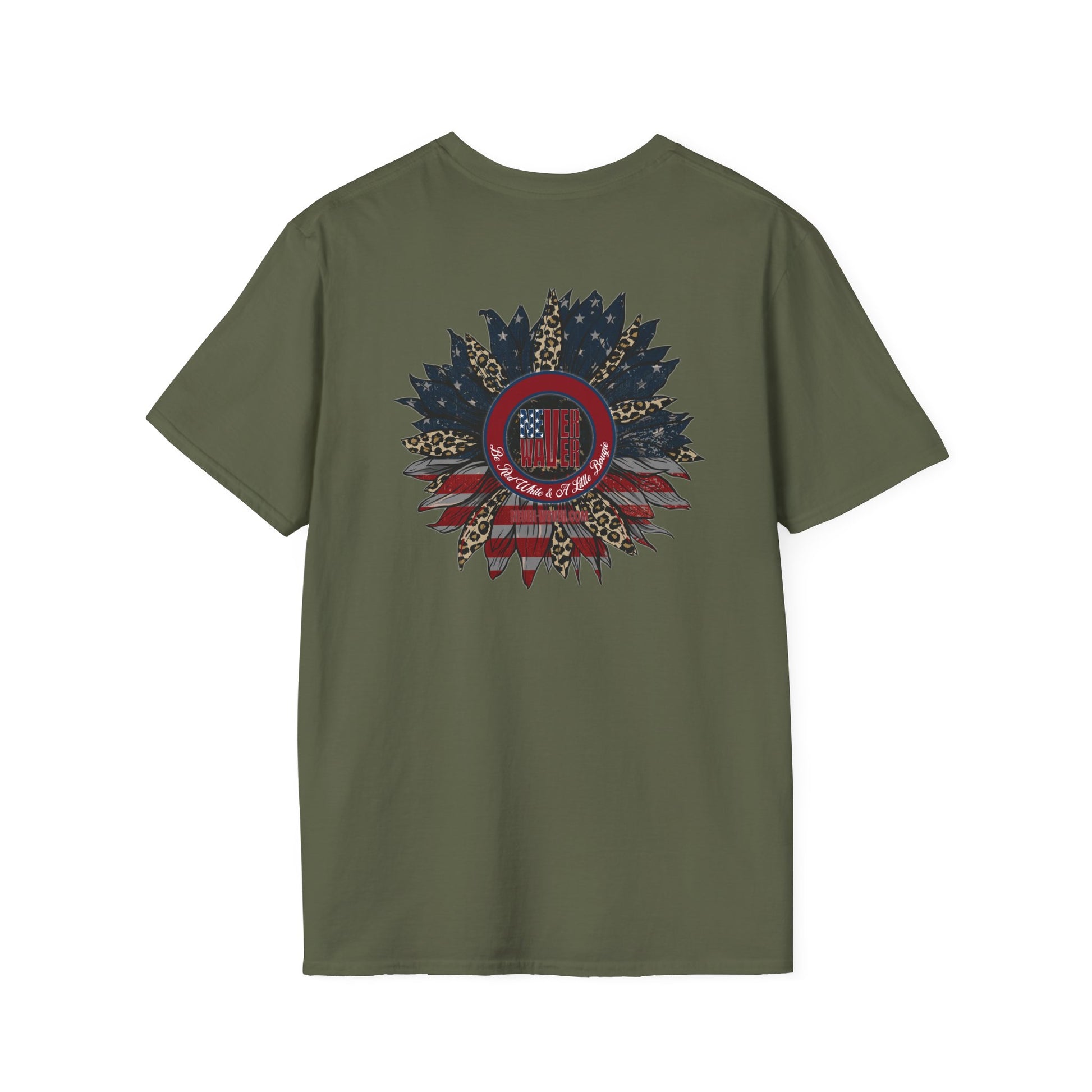 Never Waver Be Red White and A Little Bougie Unisex Soft style T-Shirt - Never Waver