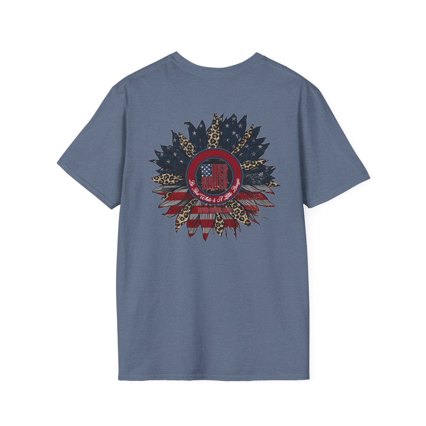 Never Waver Be Red White and A Little Bougie Unisex Soft style T-Shirt - Never Waver