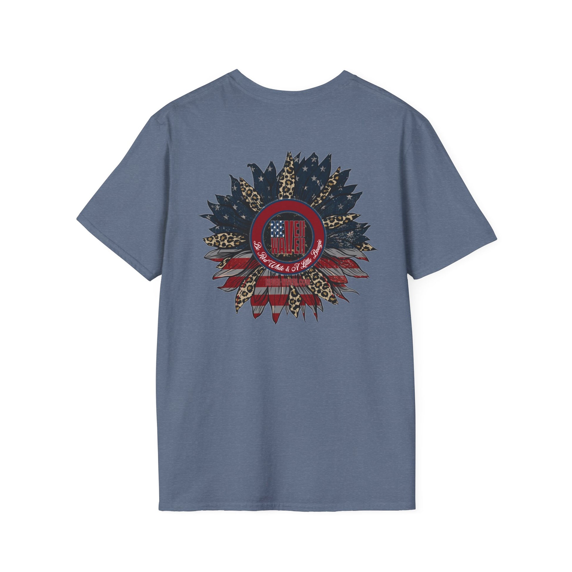 Never Waver Be Red White and A Little Bougie Unisex Soft style T-Shirt - Never Waver