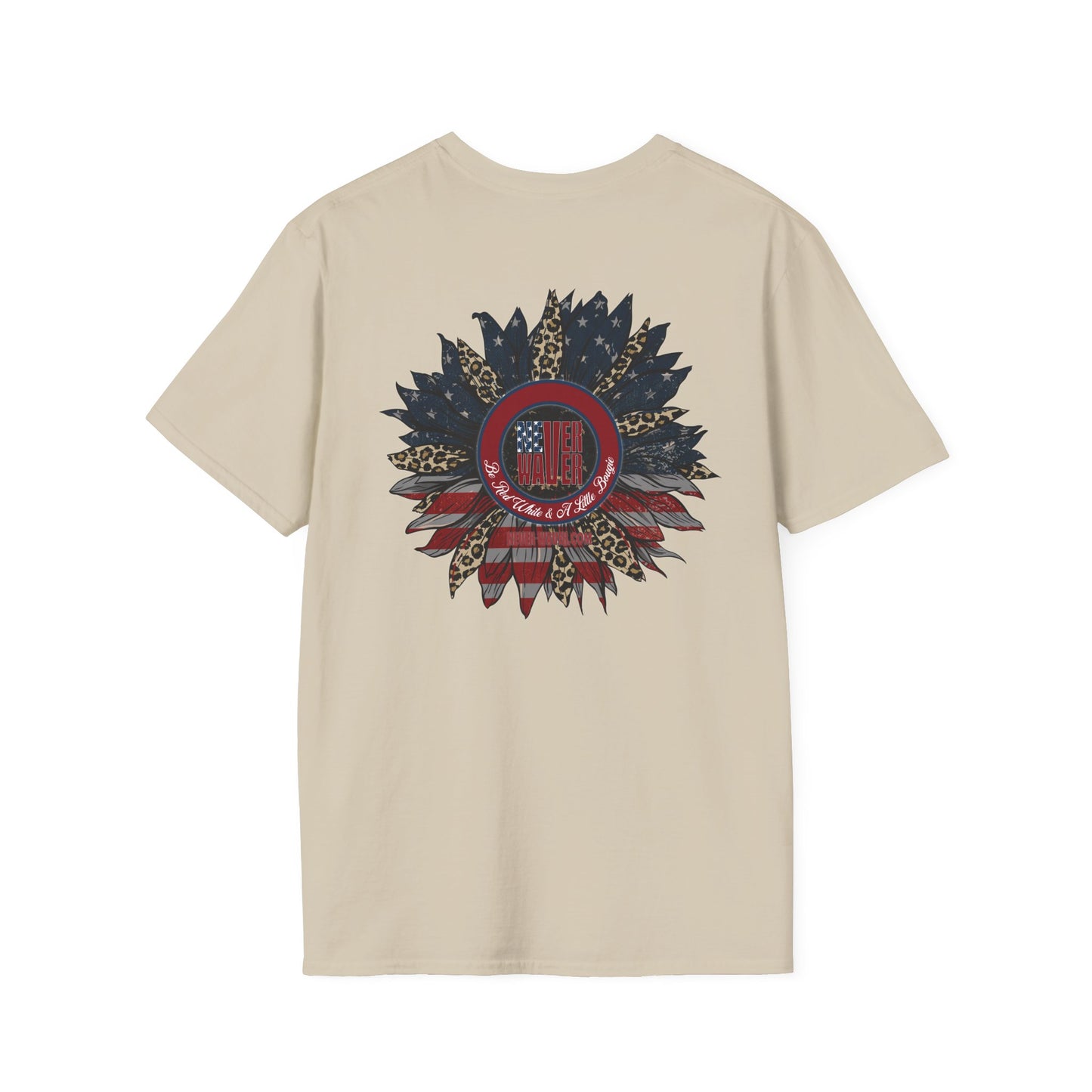 Never Waver Be Red White and A Little Bougie Unisex Soft style T-Shirt - Never Waver