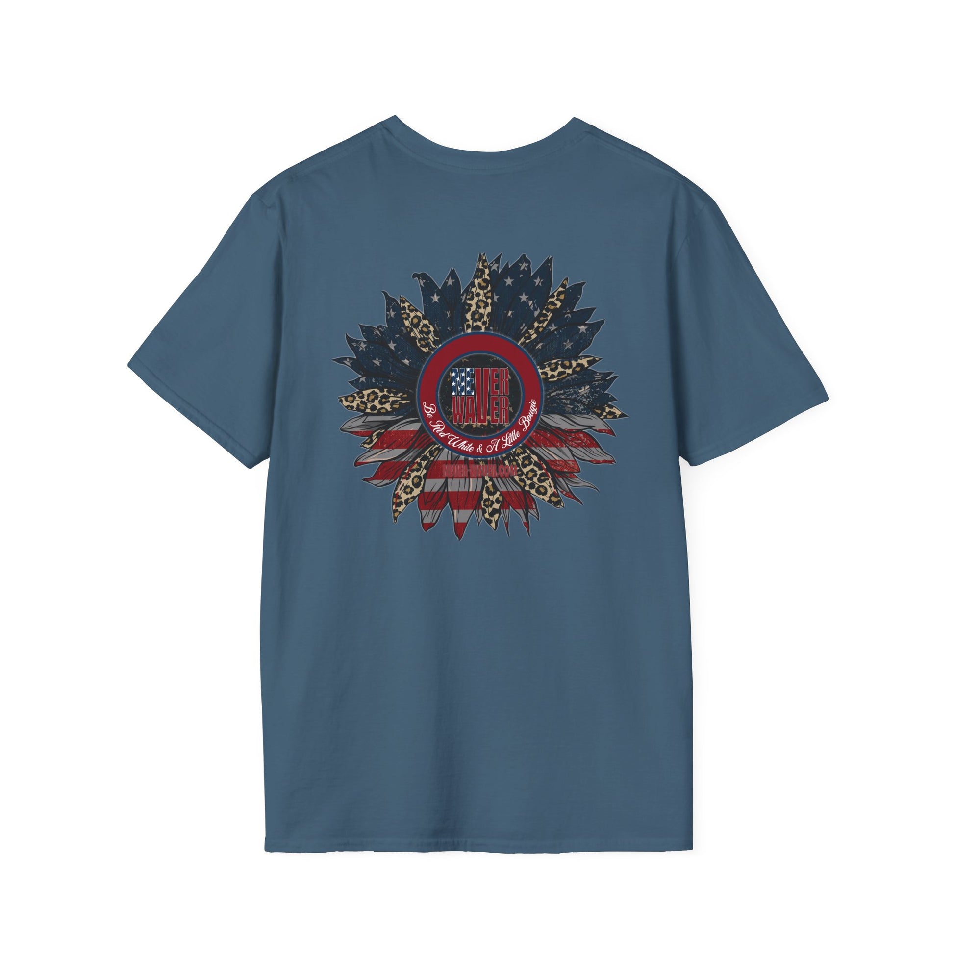 Never Waver Be Red White and A Little Bougie Unisex Soft style T-Shirt - Never Waver