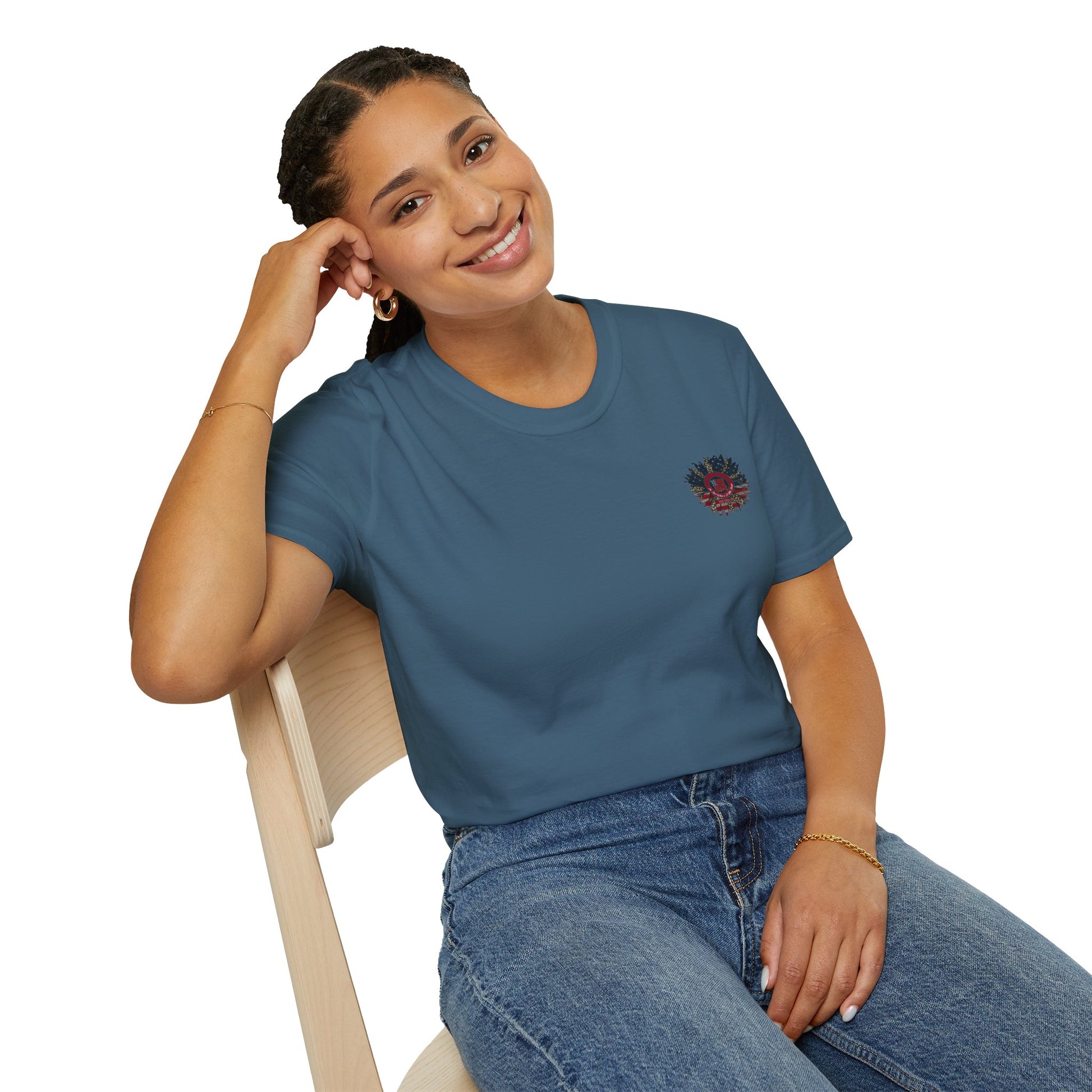 Never Waver Be Red White and A Little Bougie Unisex Soft style T-Shirt - Never Waver