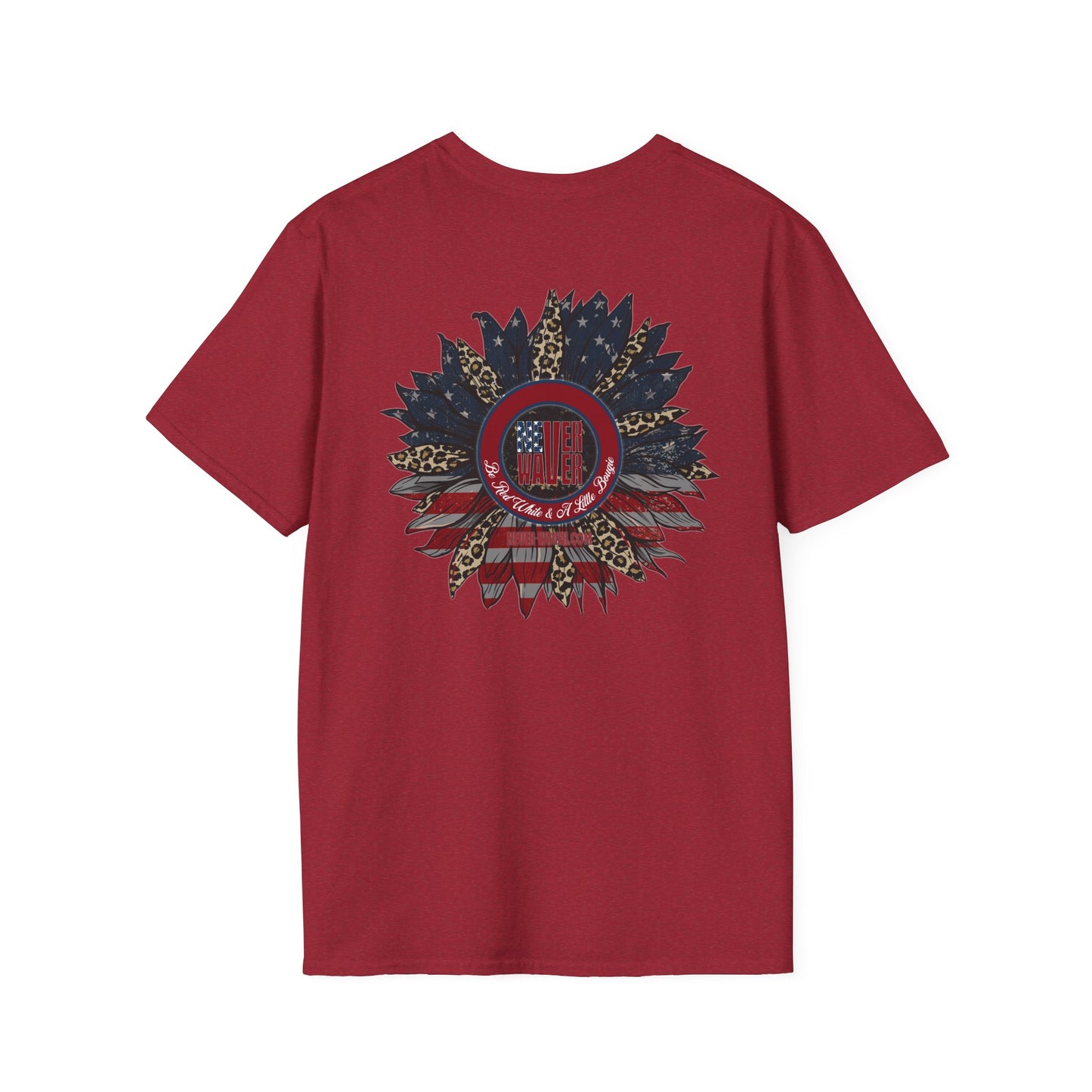 Never Waver Be Red White and A Little Bougie Unisex Soft style T-Shirt - Never Waver