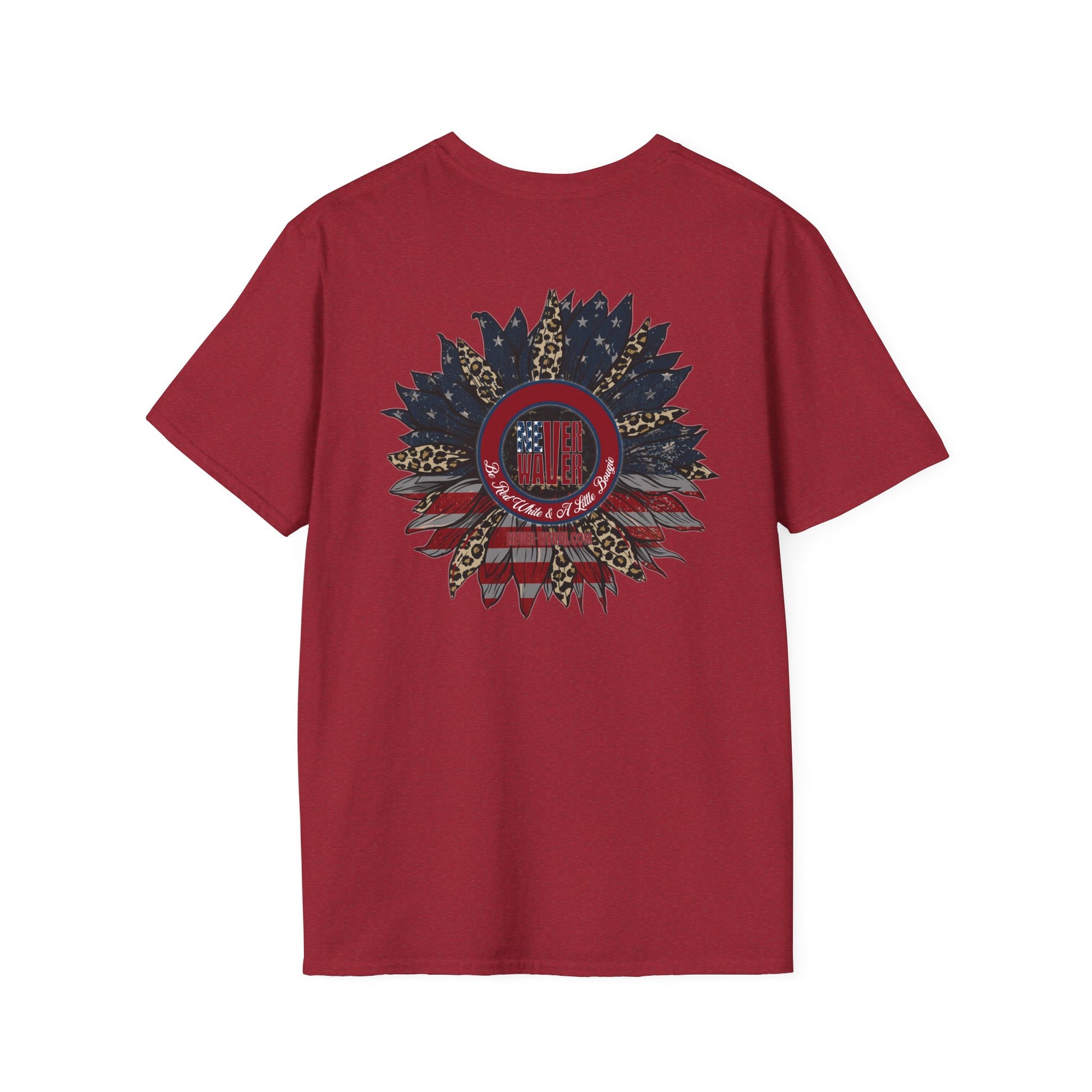 Never Waver Be Red White and A Little Bougie Unisex Soft style T-Shirt - Never Waver