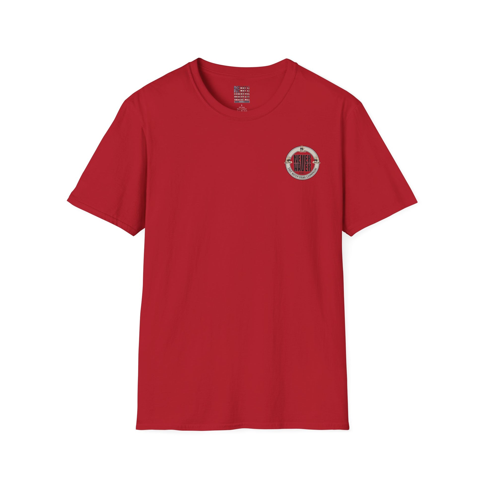 Never Waver Save Water Drink Champagne Unisex Soft style T-Shirt - Never Waver
