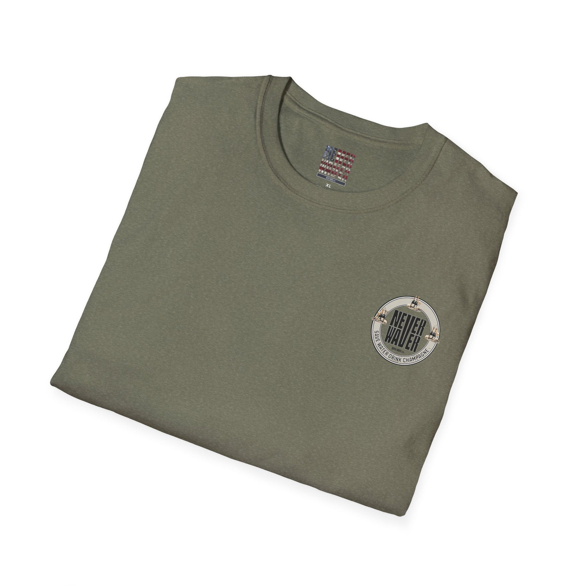 Never Waver Save Water Drink Champagne Unisex Soft style T-Shirt - Never Waver