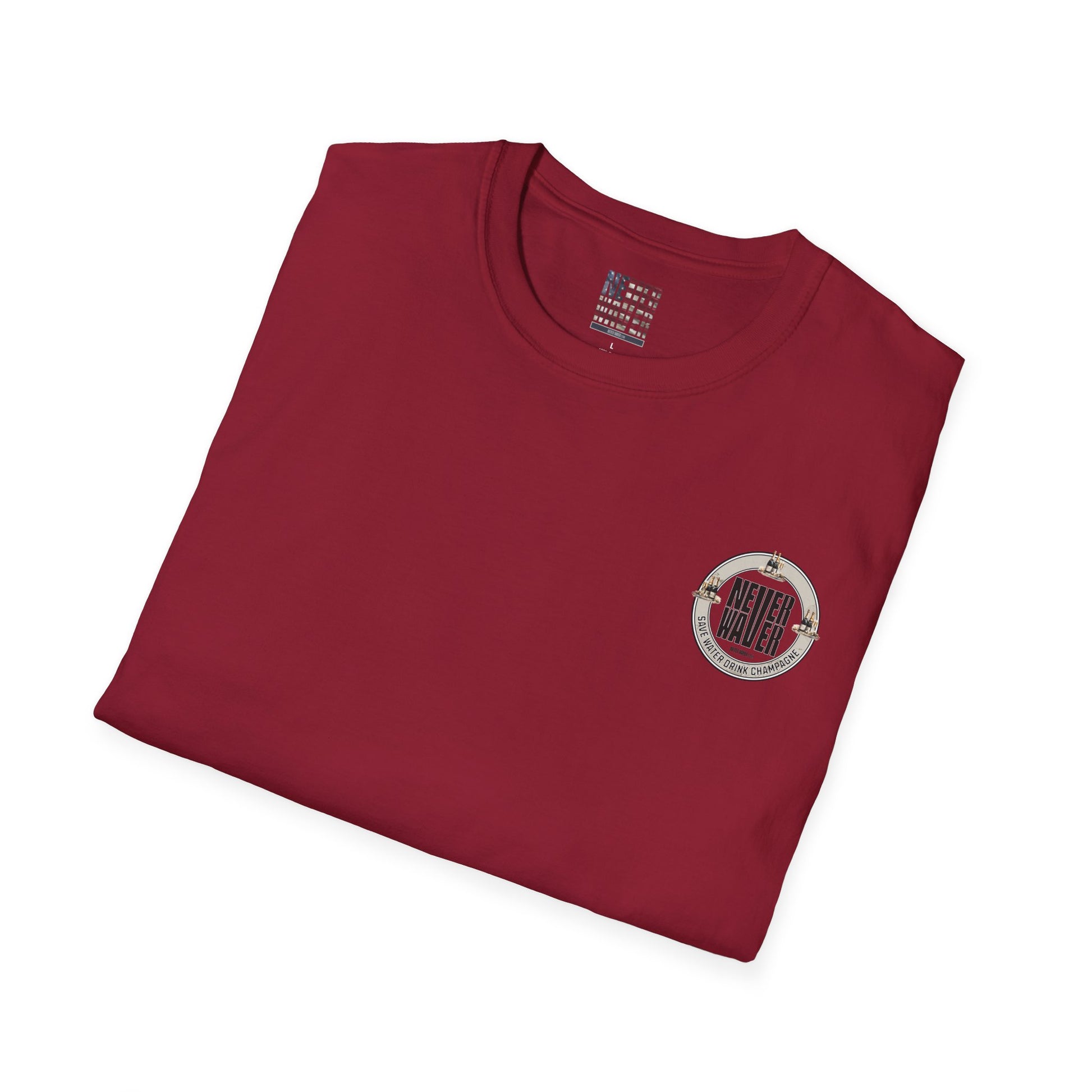 Never Waver Save Water Drink Champagne Unisex Soft style T-Shirt - Never Waver