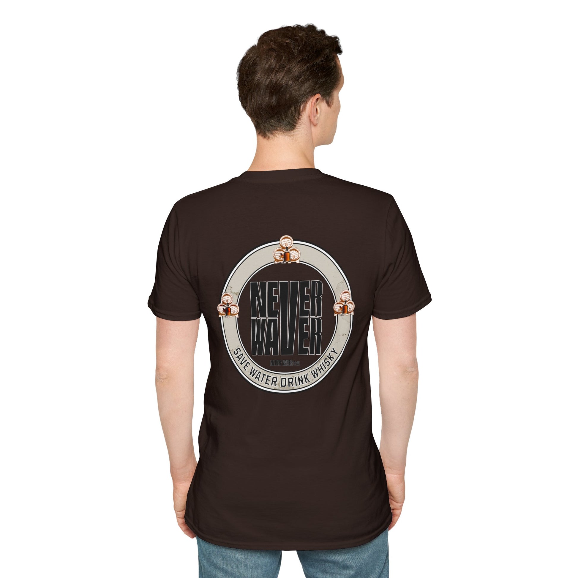 Never Waver Save Water Drink Whisky Unisex Soft style T-Shirt - Never Waver