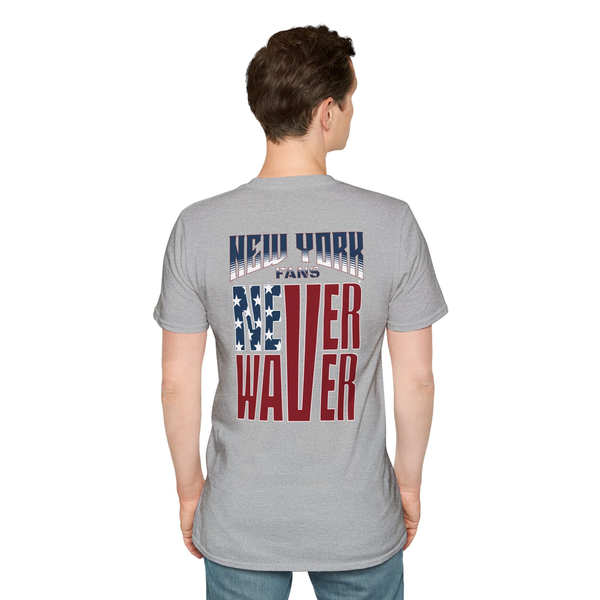 New York Fans Never Waver Unisex Softstyle T-Shirt - Never Waver