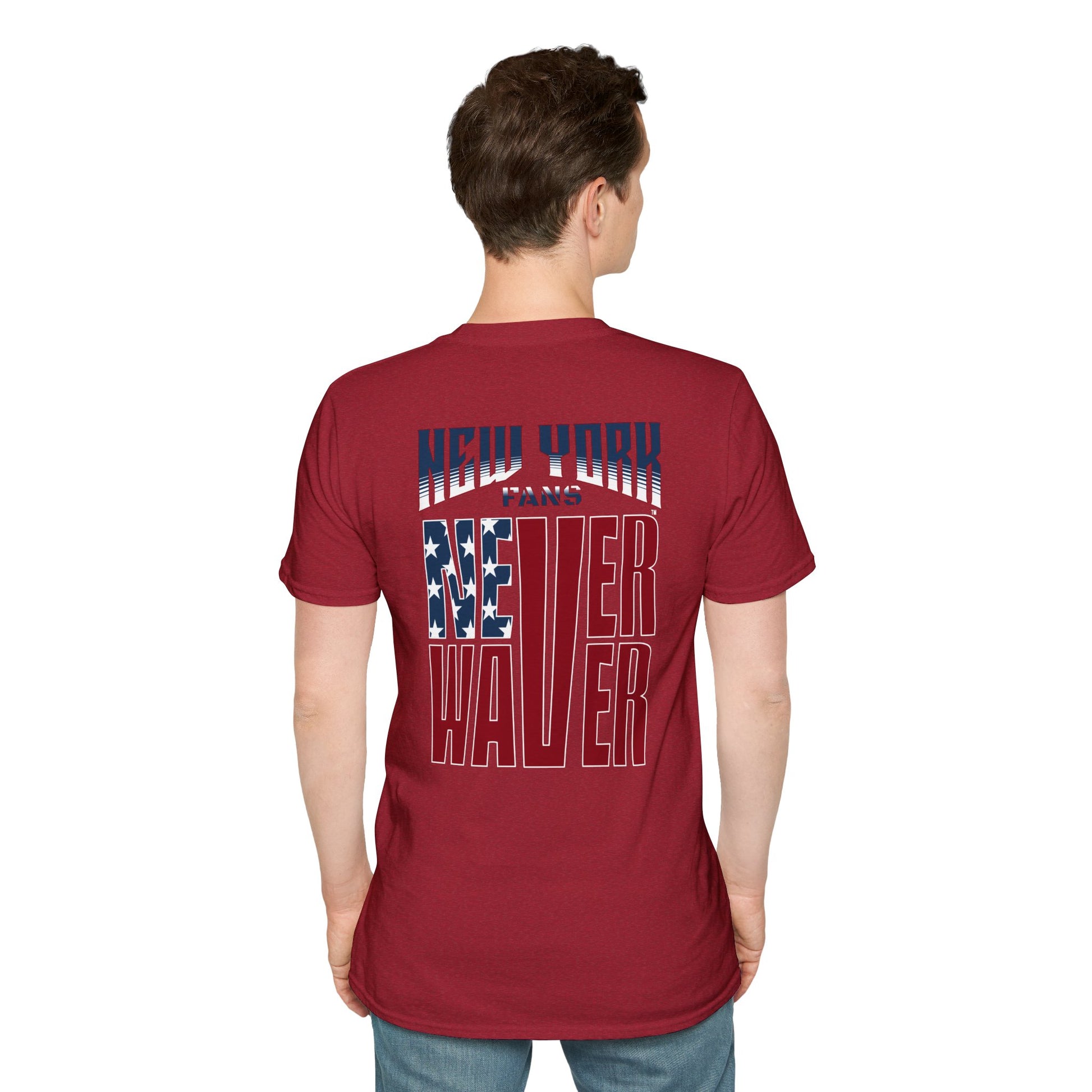 New York Fans Never Waver Unisex Softstyle T-Shirt - Never Waver