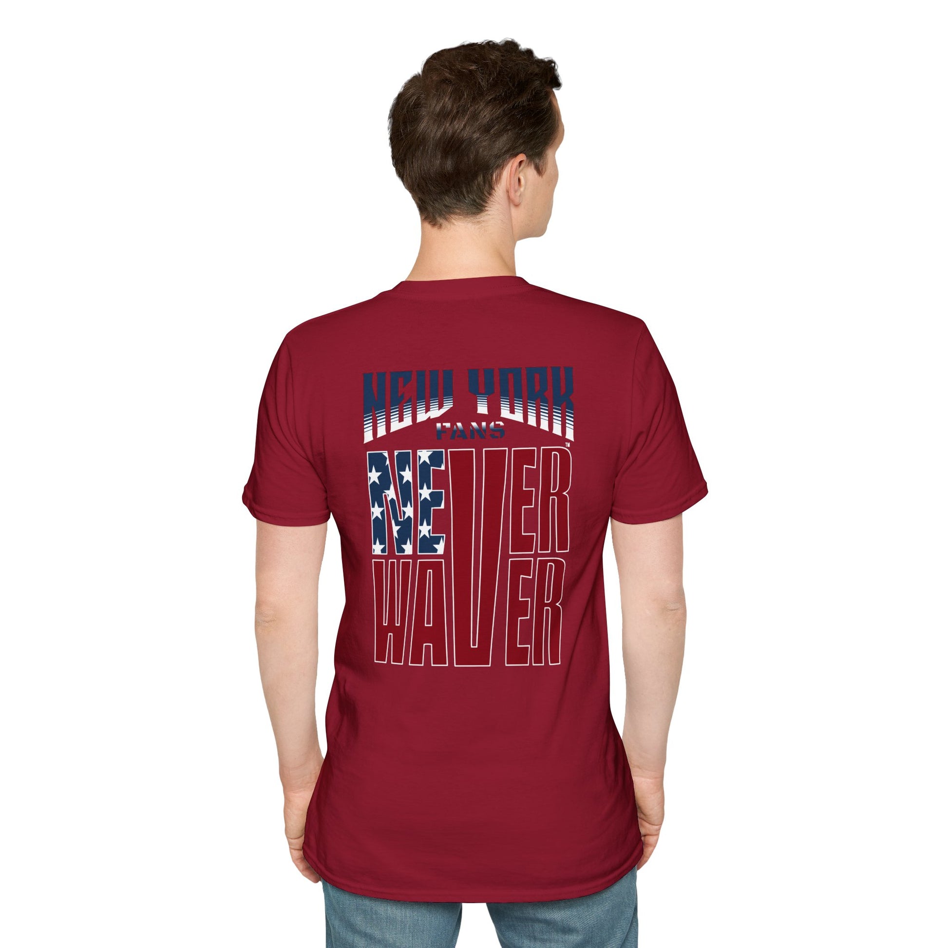 New York Fans Never Waver Unisex Softstyle T-Shirt - Never Waver