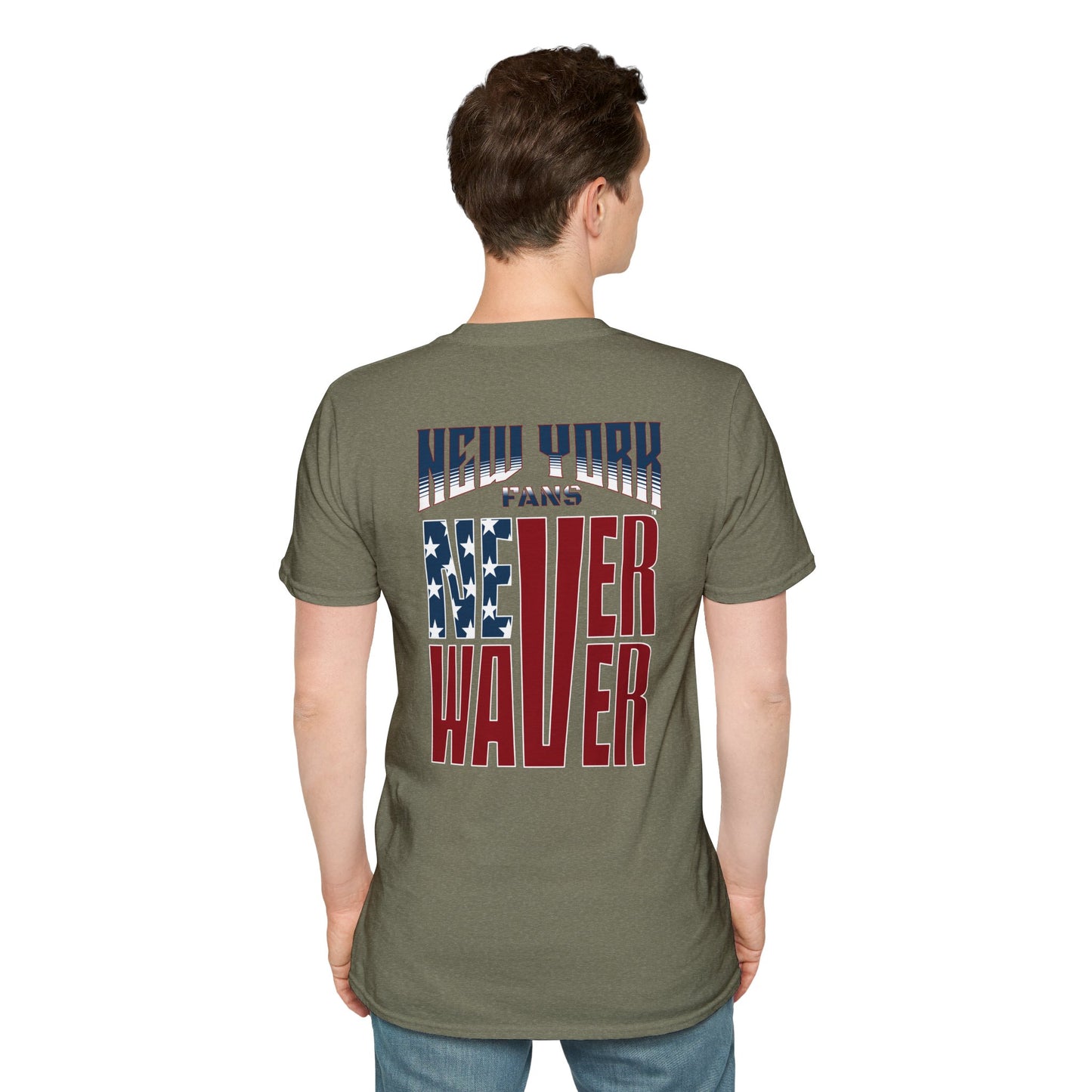 New York Fans Never Waver Unisex Softstyle T-Shirt - Never Waver
