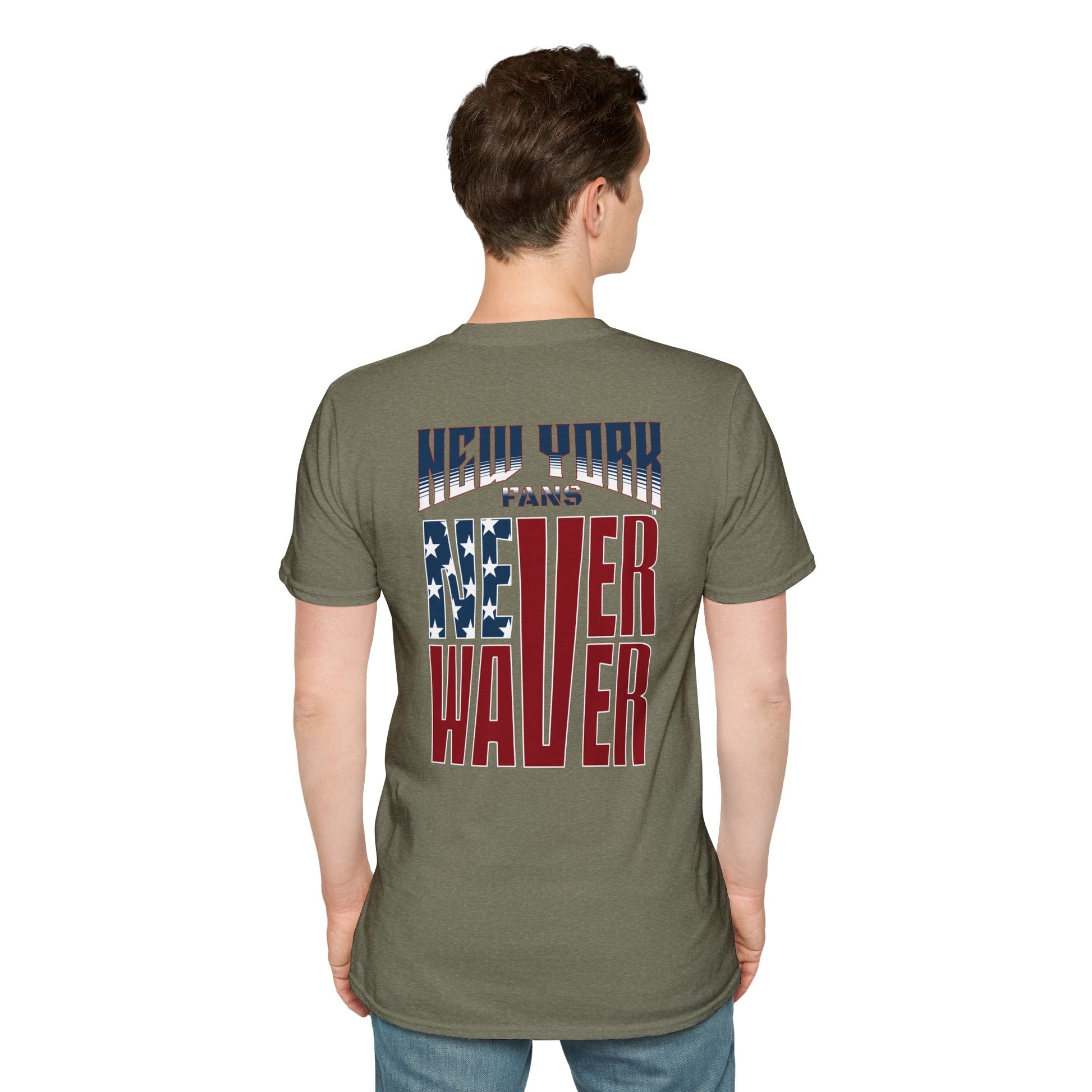 New York Fans Never Waver Unisex Softstyle T-Shirt - Never Waver