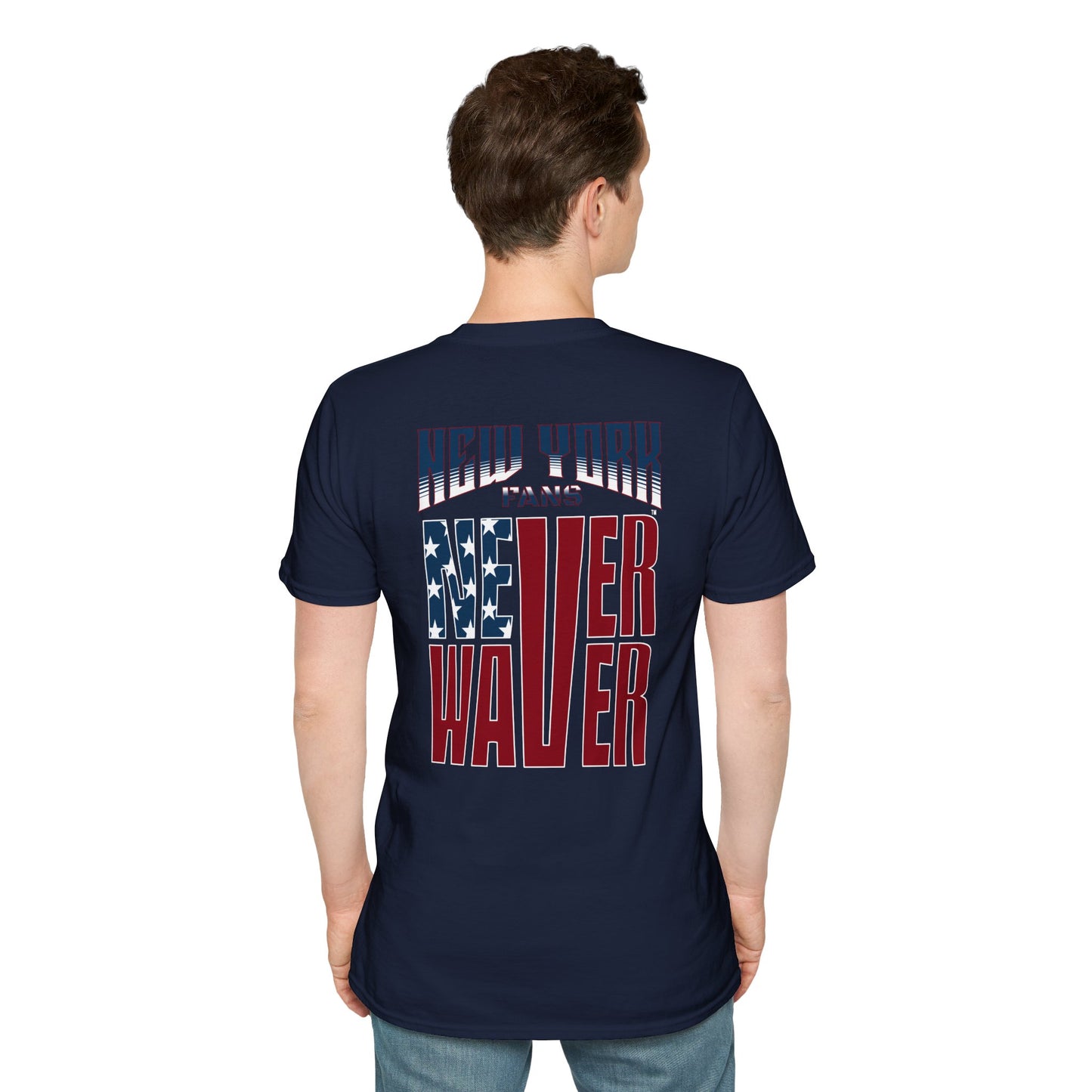 New York Fans Never Waver Unisex Softstyle T-Shirt - Never Waver
