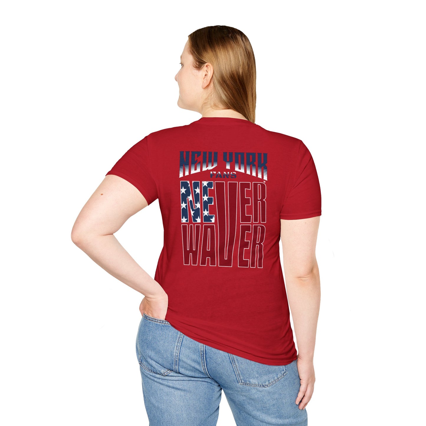 New York Fans Never Waver Unisex Softstyle T-Shirt - Never Waver