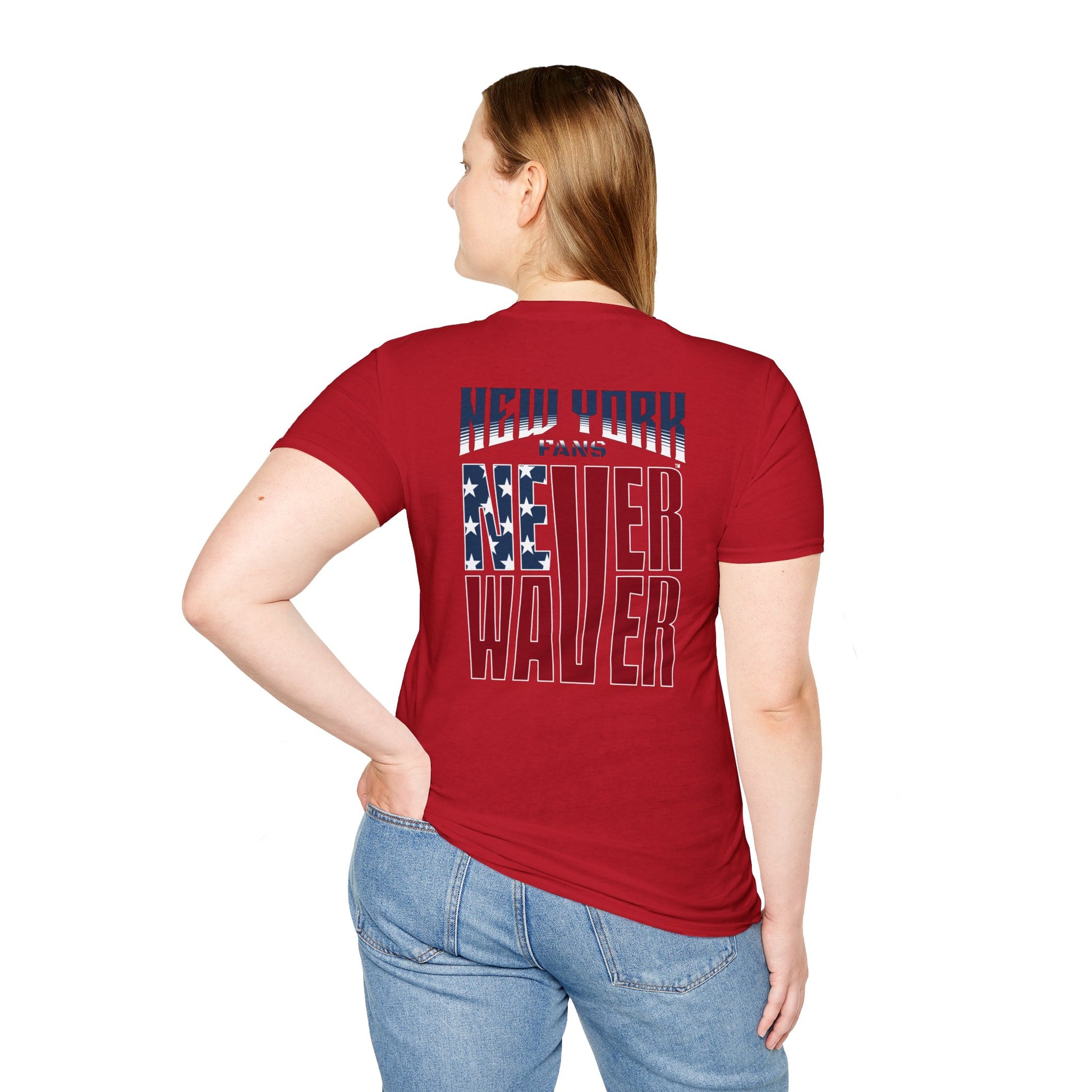New York Fans Never Waver Unisex Softstyle T-Shirt - Never Waver