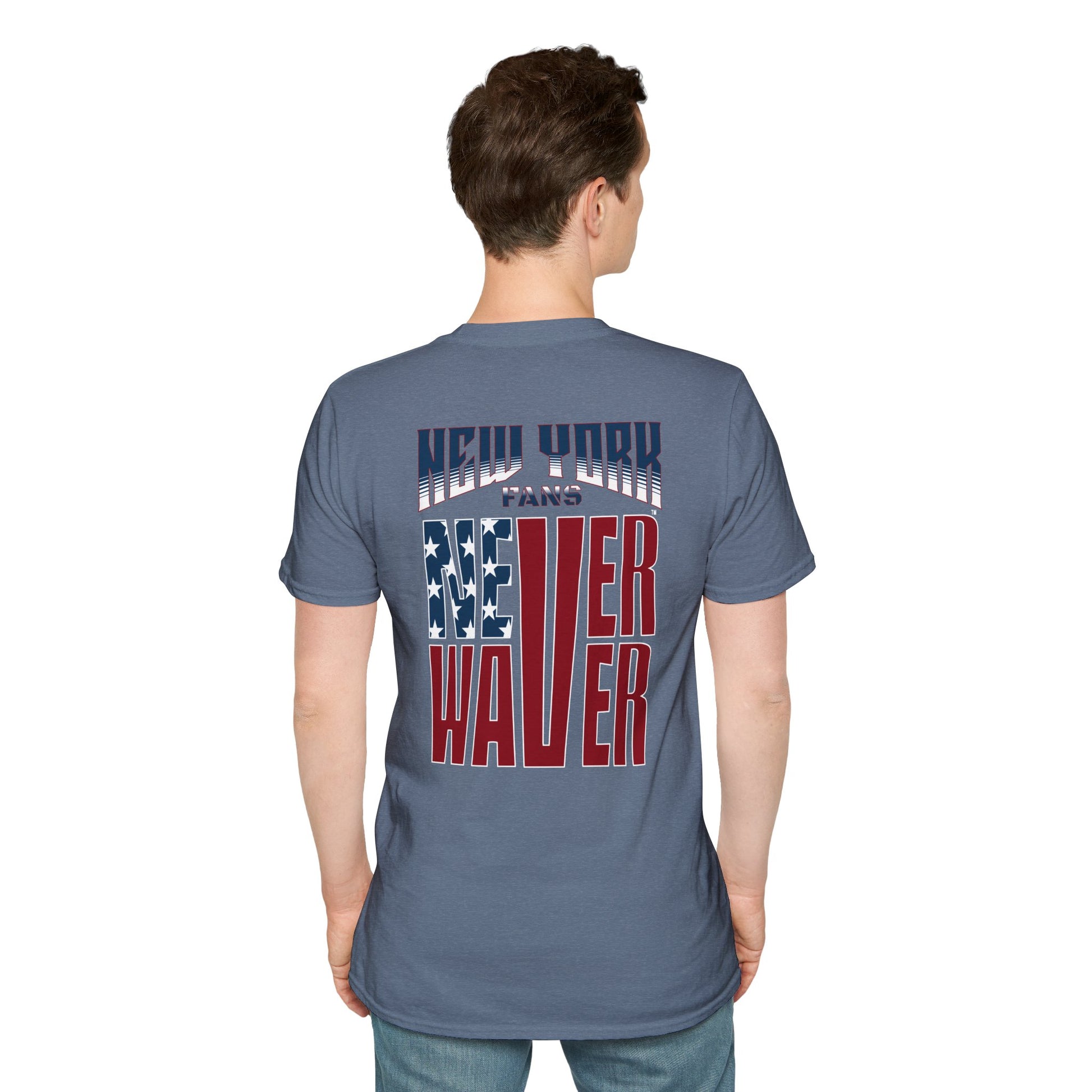 New York Fans Never Waver Unisex Softstyle T-Shirt - Never Waver