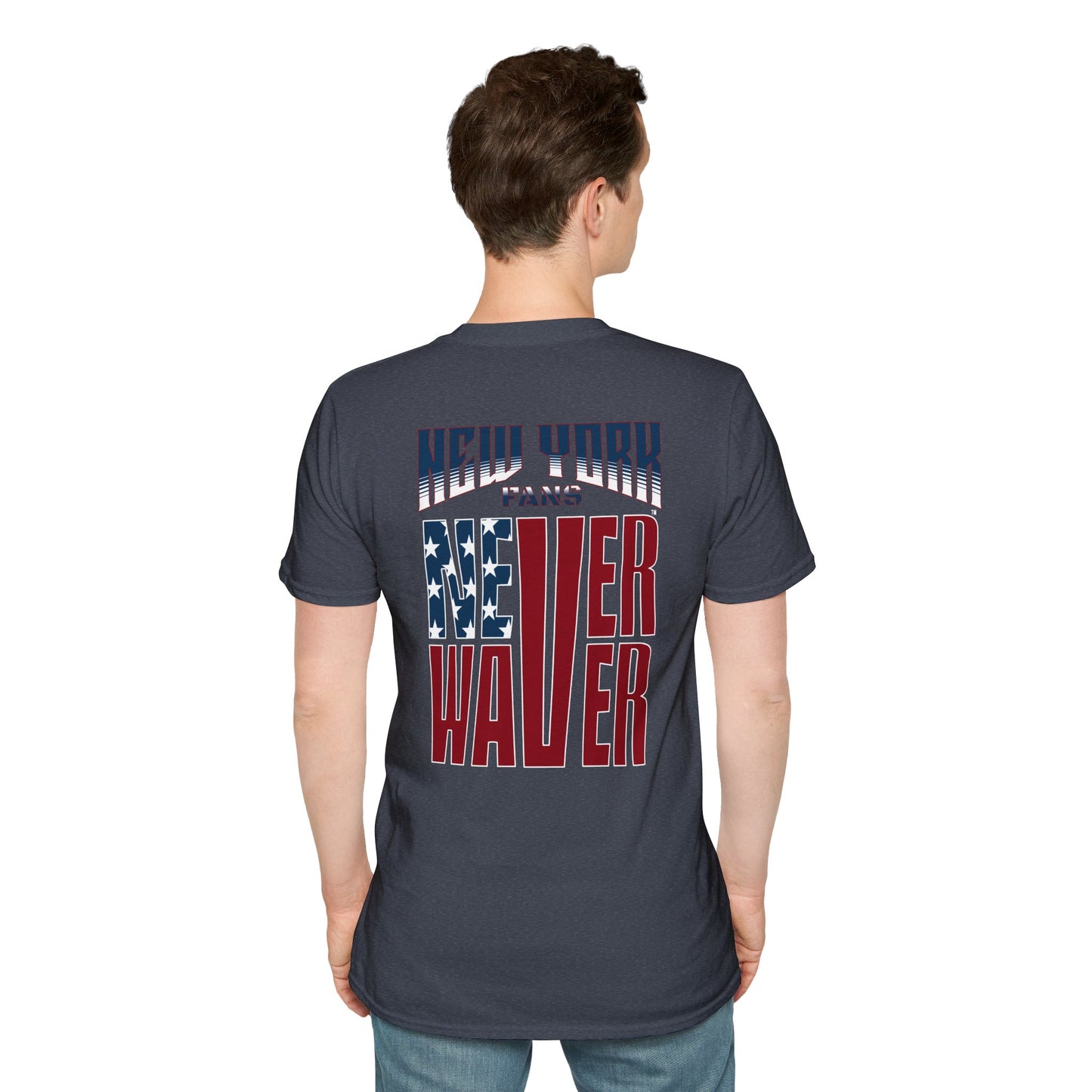 New York Fans Never Waver Unisex Softstyle T-Shirt - Never Waver
