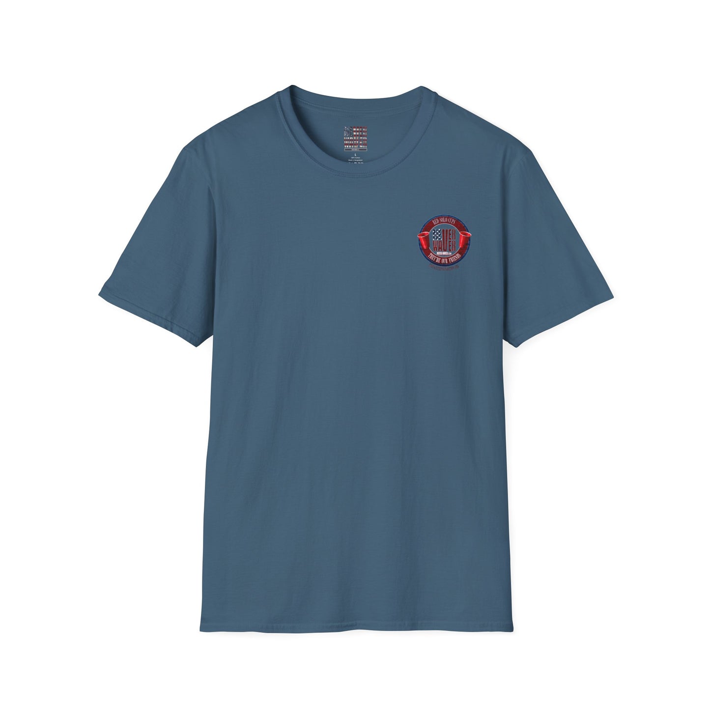 'Red Solo Cups Never Waver They Are Our Friends' with 50% of profits going to the Toby Keith Foundation. Unisex soft style T-shirt - Never Waver