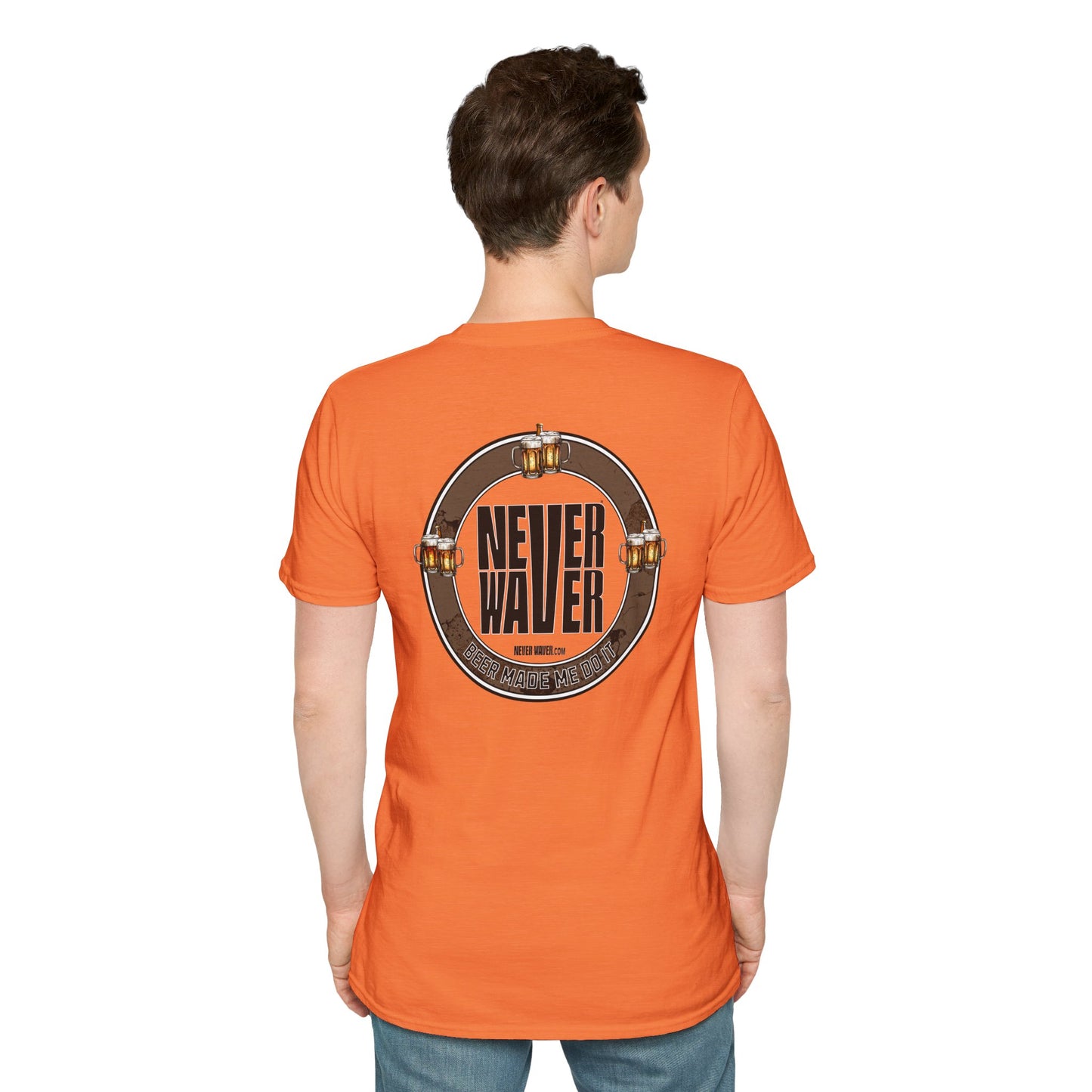 Beer Made Me Do It Unisex T-Shirt - Never Waver Design - Never Waver
