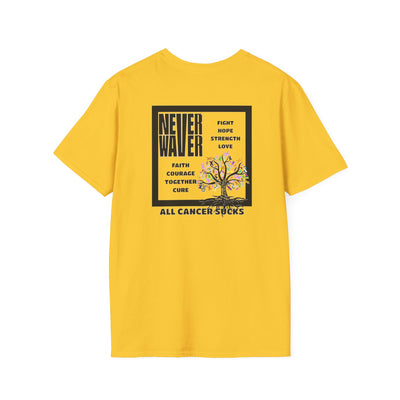 Never Waver ALL CANCERS SUCK! Unisex T-Shirt - Never Waver