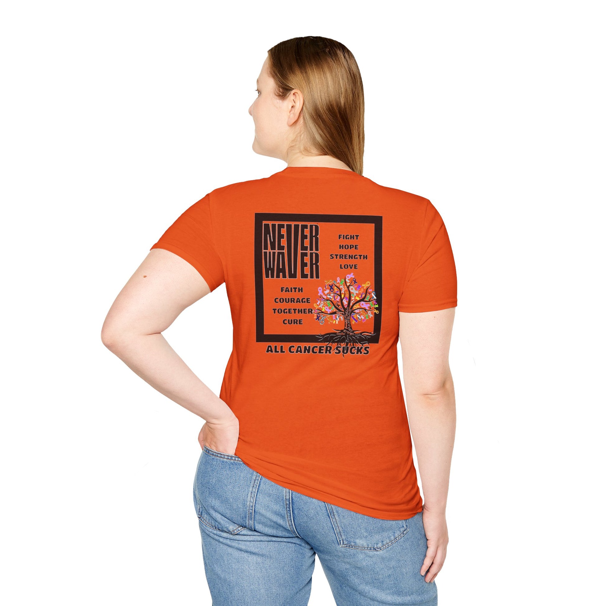 Never Waver ALL CANCERS SUCK! Unisex T-Shirt - Never Waver