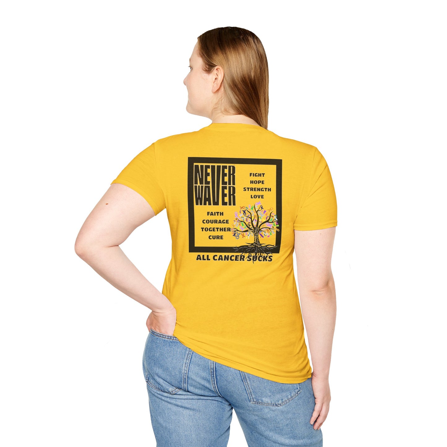 Never Waver ALL CANCERS SUCK! Unisex T-Shirt - Never Waver