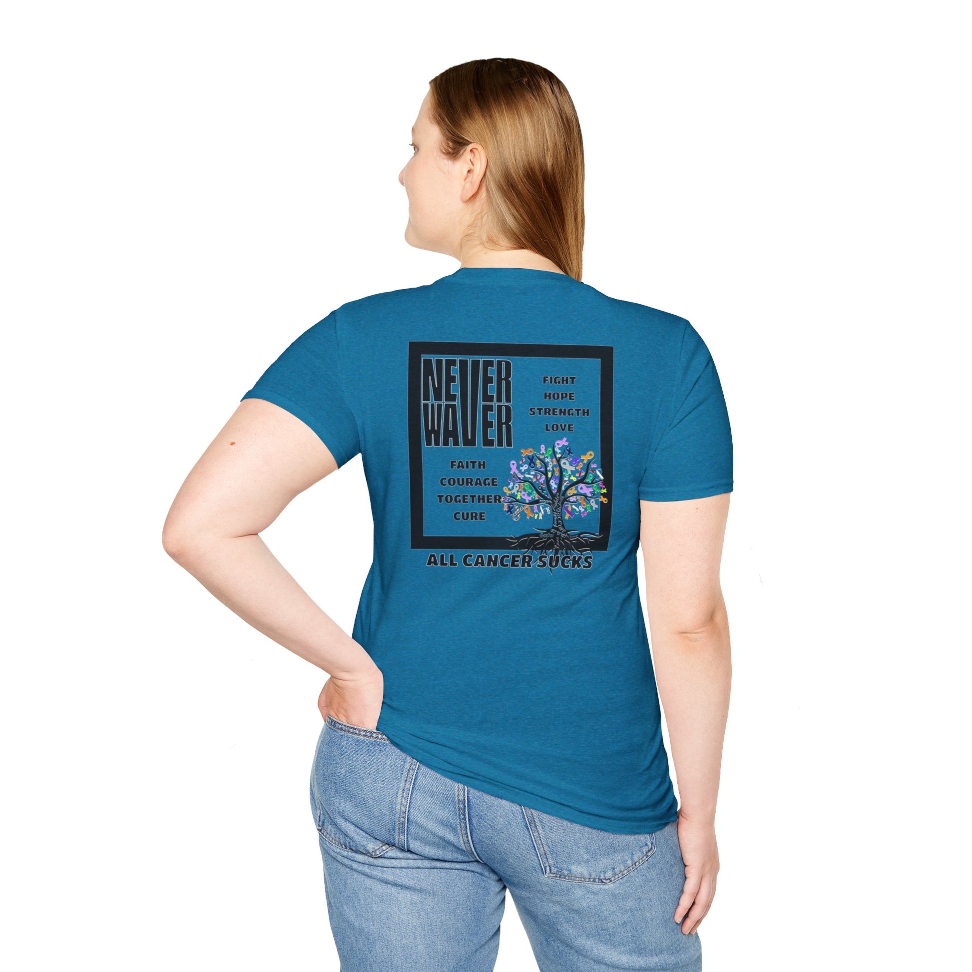 Never Waver ALL CANCERS SUCK! Unisex T-Shirt - Never Waver