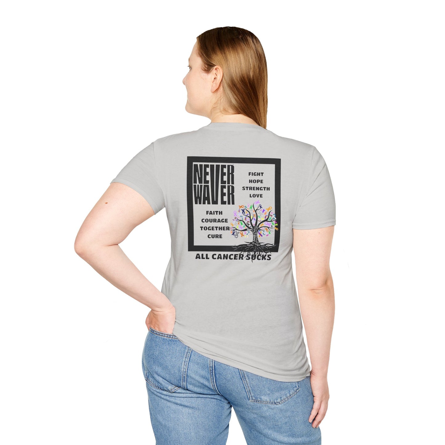 Never Waver ALL CANCERS SUCK! Unisex T-Shirt - Never Waver