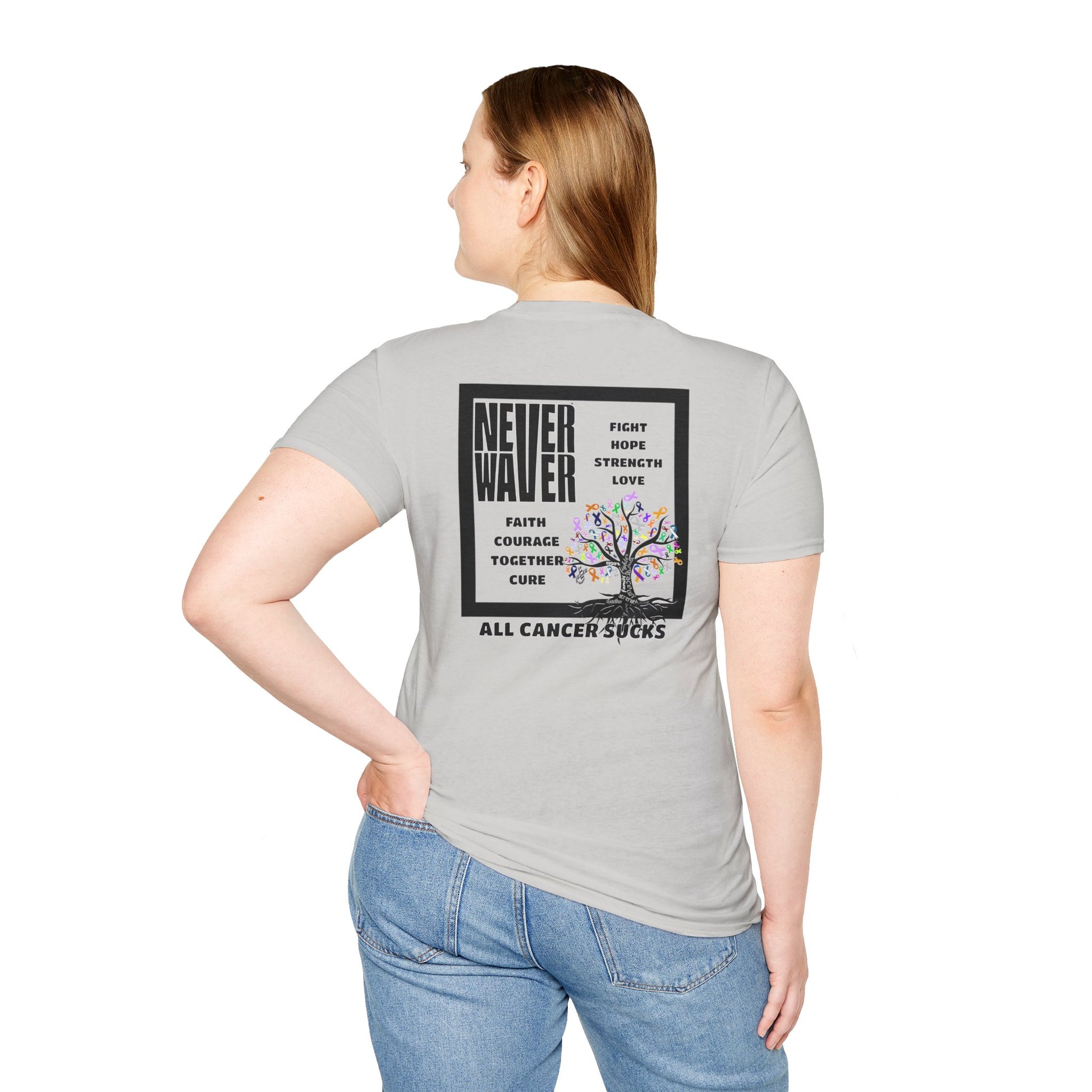 Never Waver ALL CANCERS SUCK! Unisex T-Shirt - Never Waver