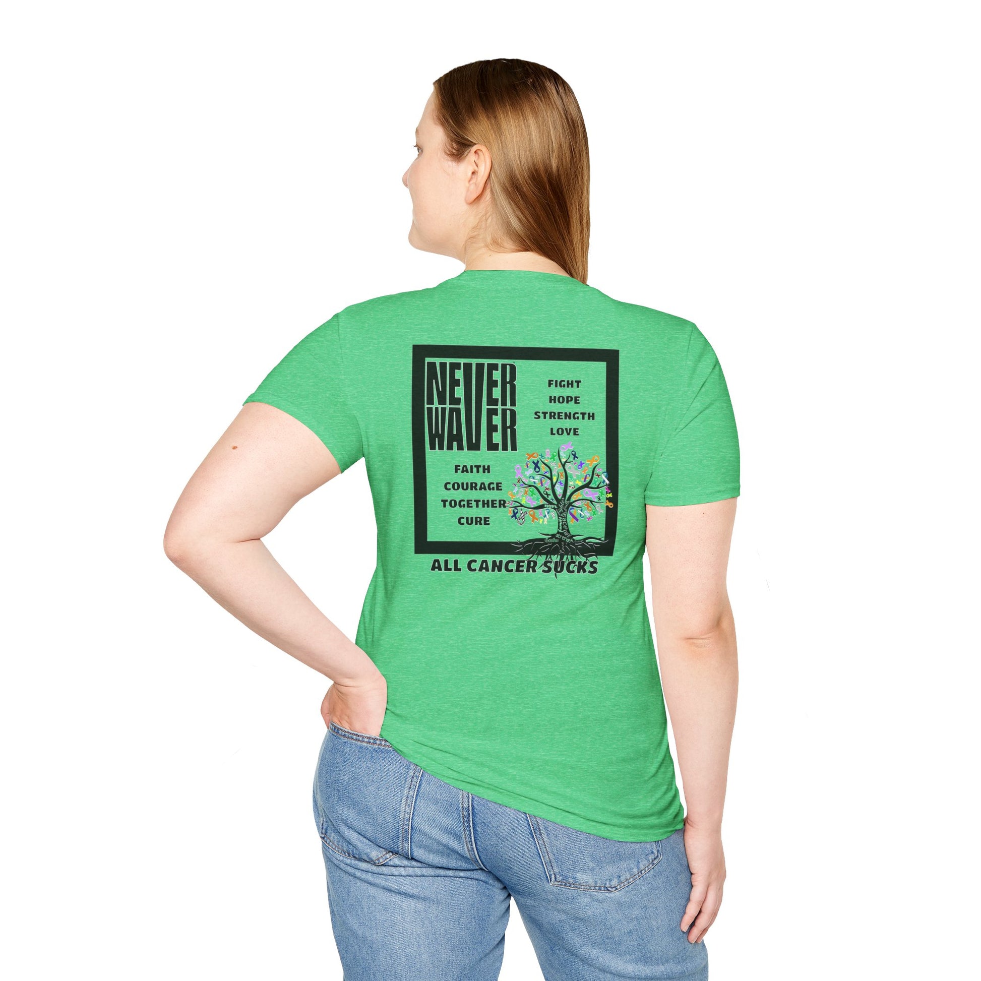 Never Waver ALL CANCERS SUCK! Unisex T-Shirt - Never Waver