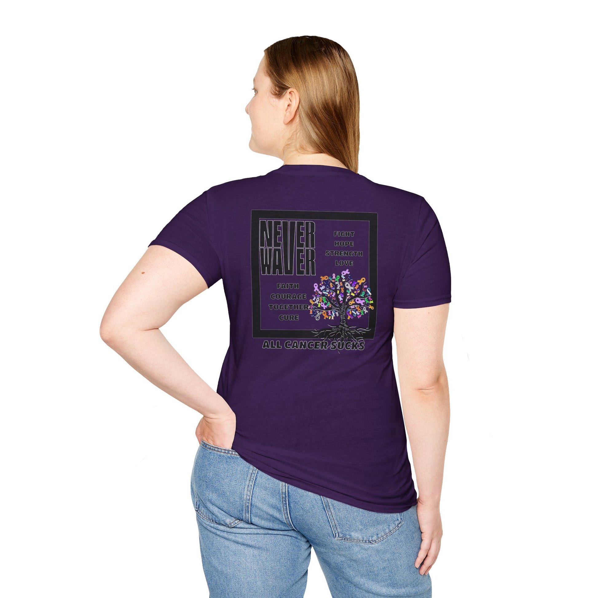 Never Waver ALL CANCERS SUCK! Unisex T-Shirt - Never Waver