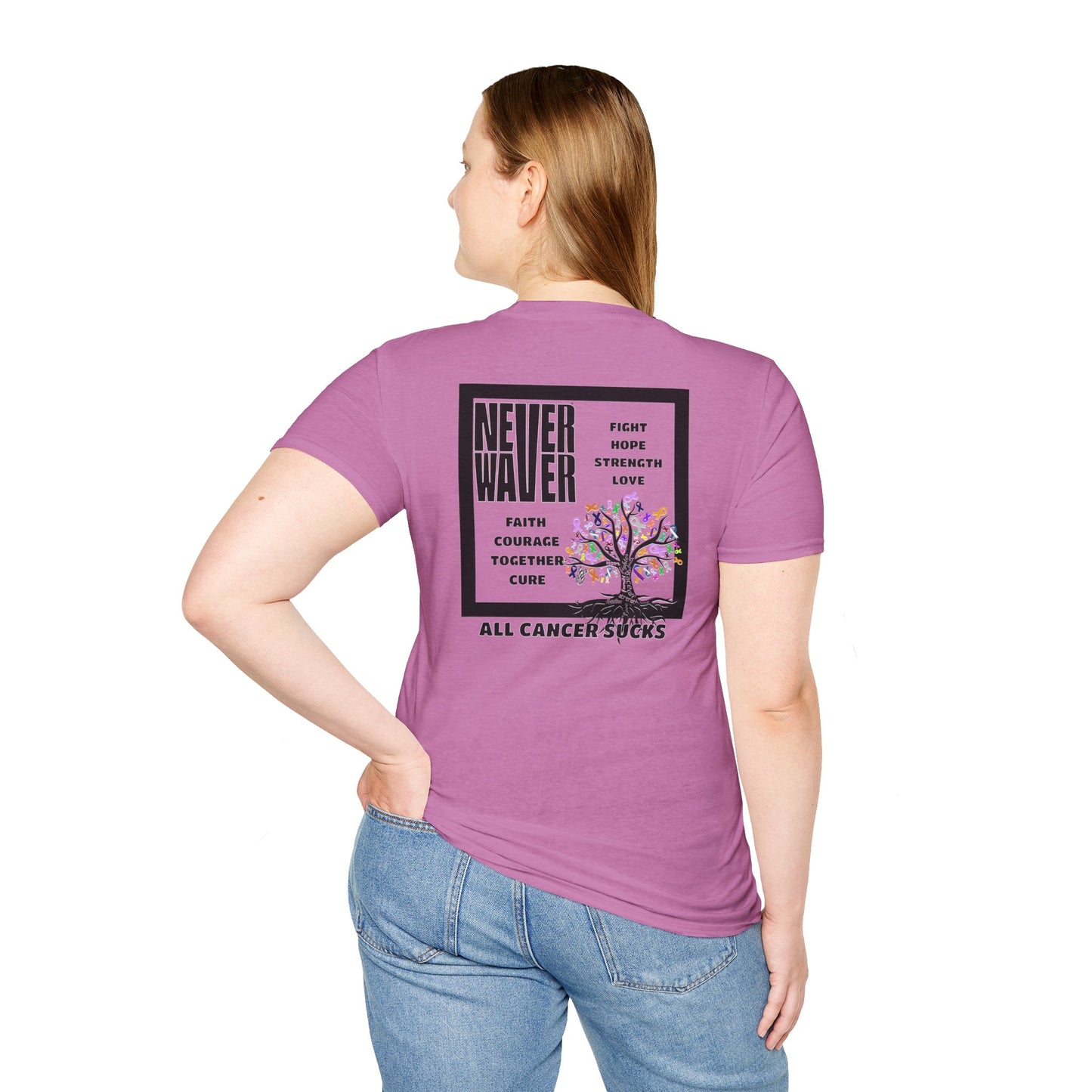 Never Waver ALL CANCERS SUCK! Unisex T-Shirt - Never Waver