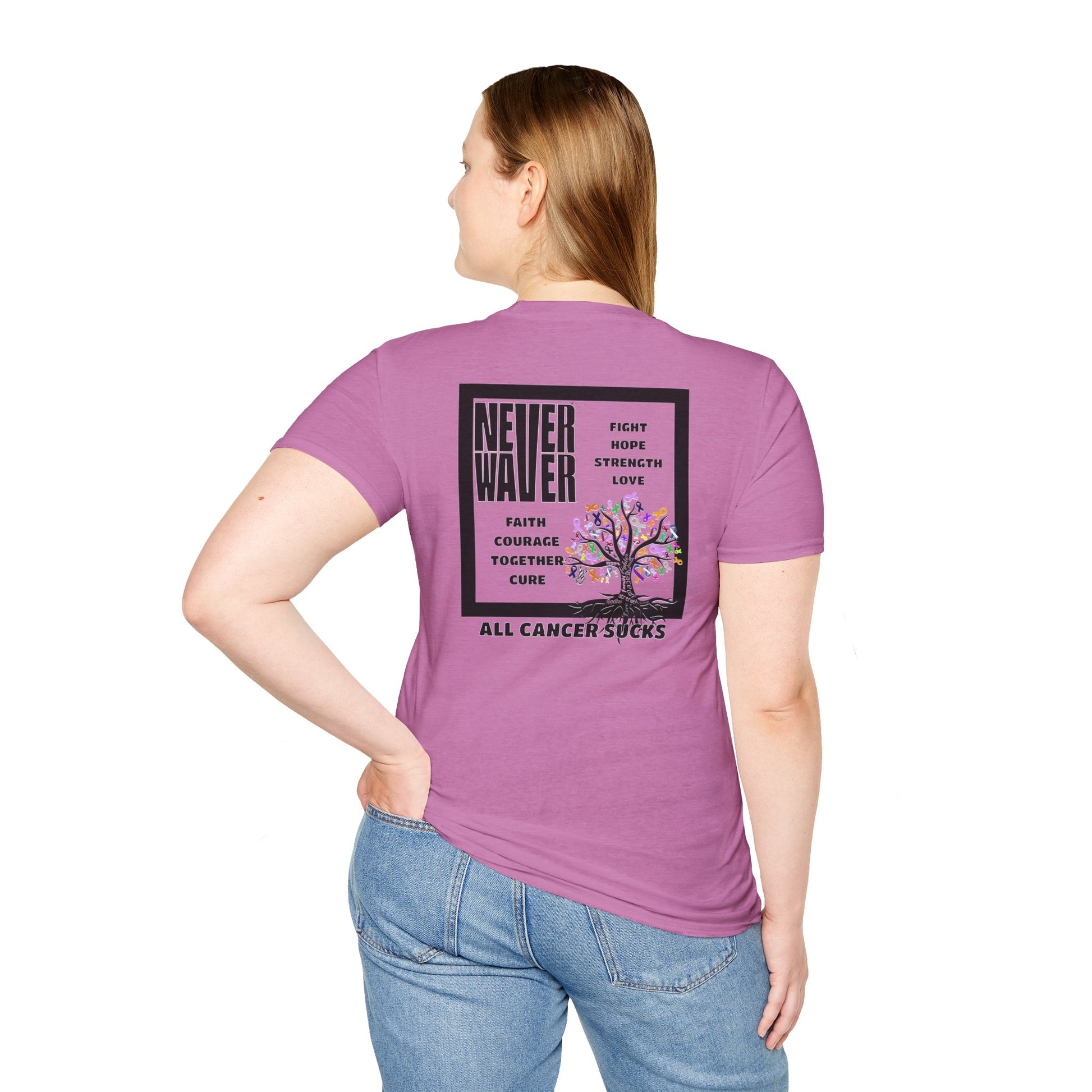 Never Waver ALL CANCERS SUCK! Unisex T-Shirt - Never Waver
