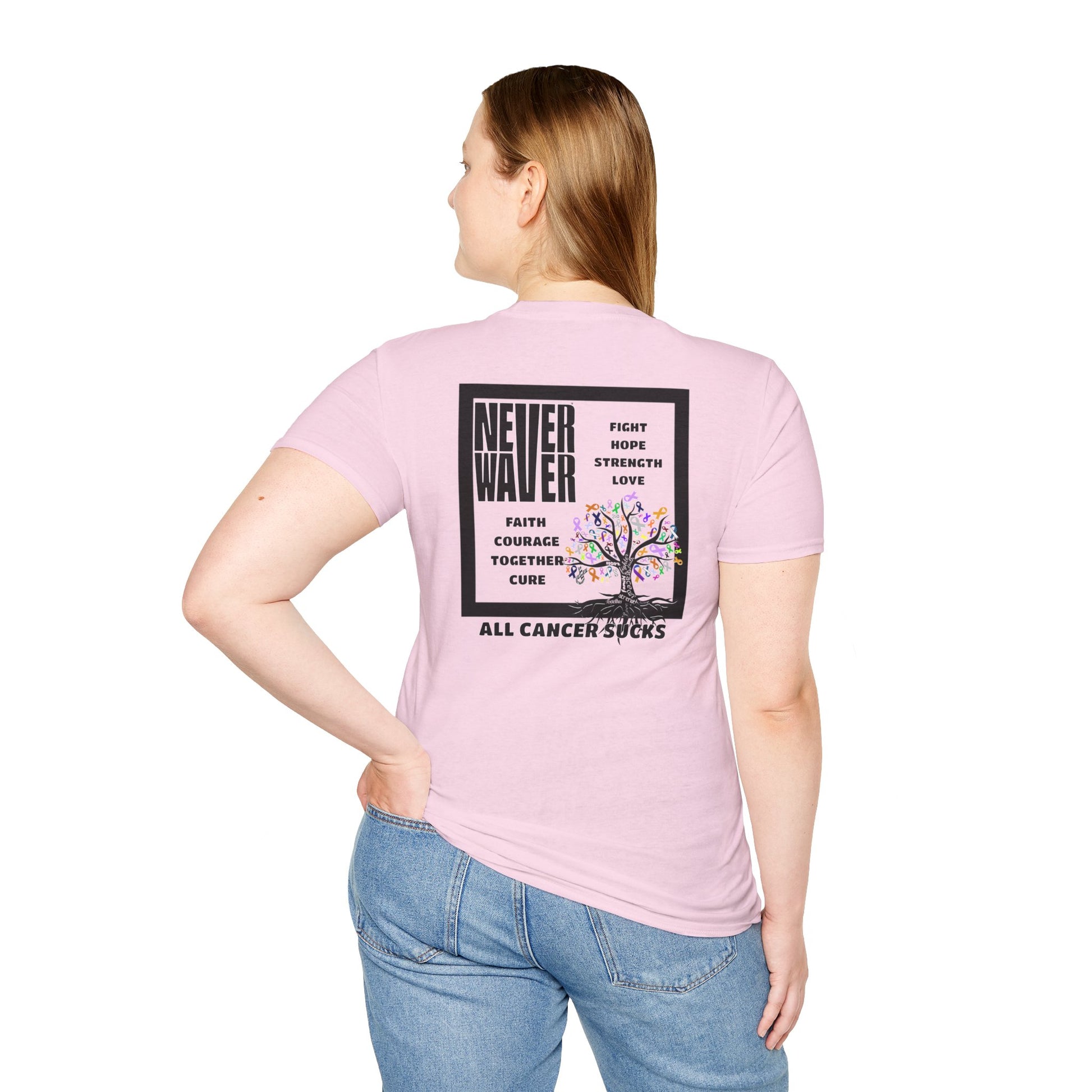 Never Waver ALL CANCERS SUCK! Unisex T-Shirt - Never Waver