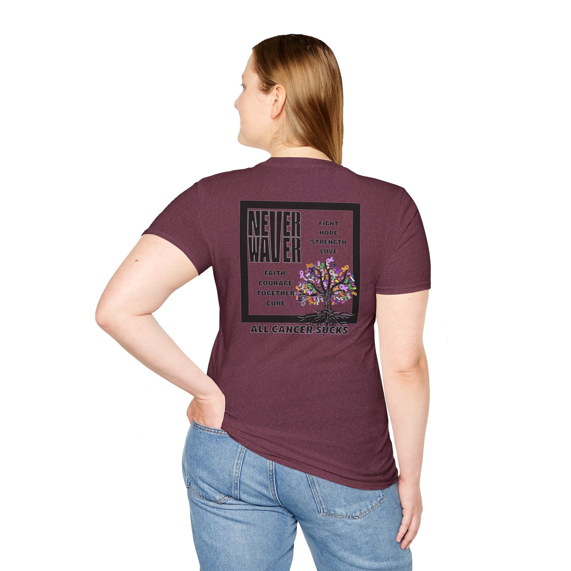 Never Waver ALL CANCERS SUCK! Unisex T-Shirt - Never Waver