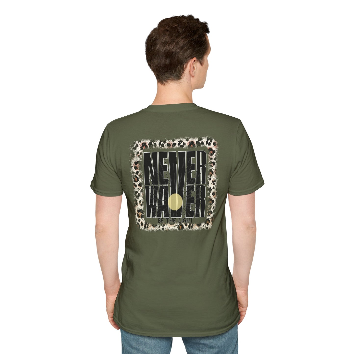 NEVER WAVER Be The Light Unisex Soft style T-Shirt - Never Waver