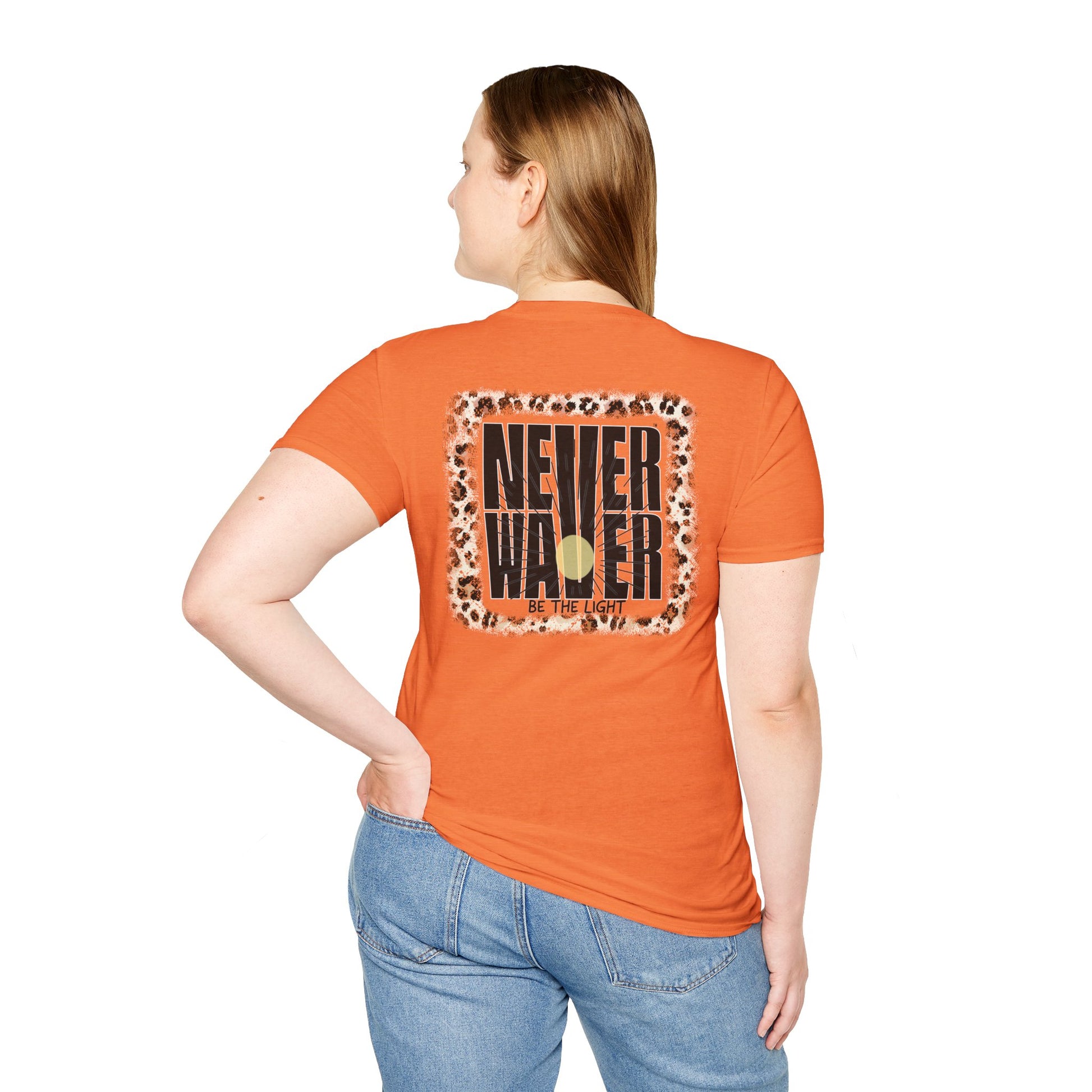 NEVER WAVER Be The Light Unisex Soft style T-Shirt - Never Waver