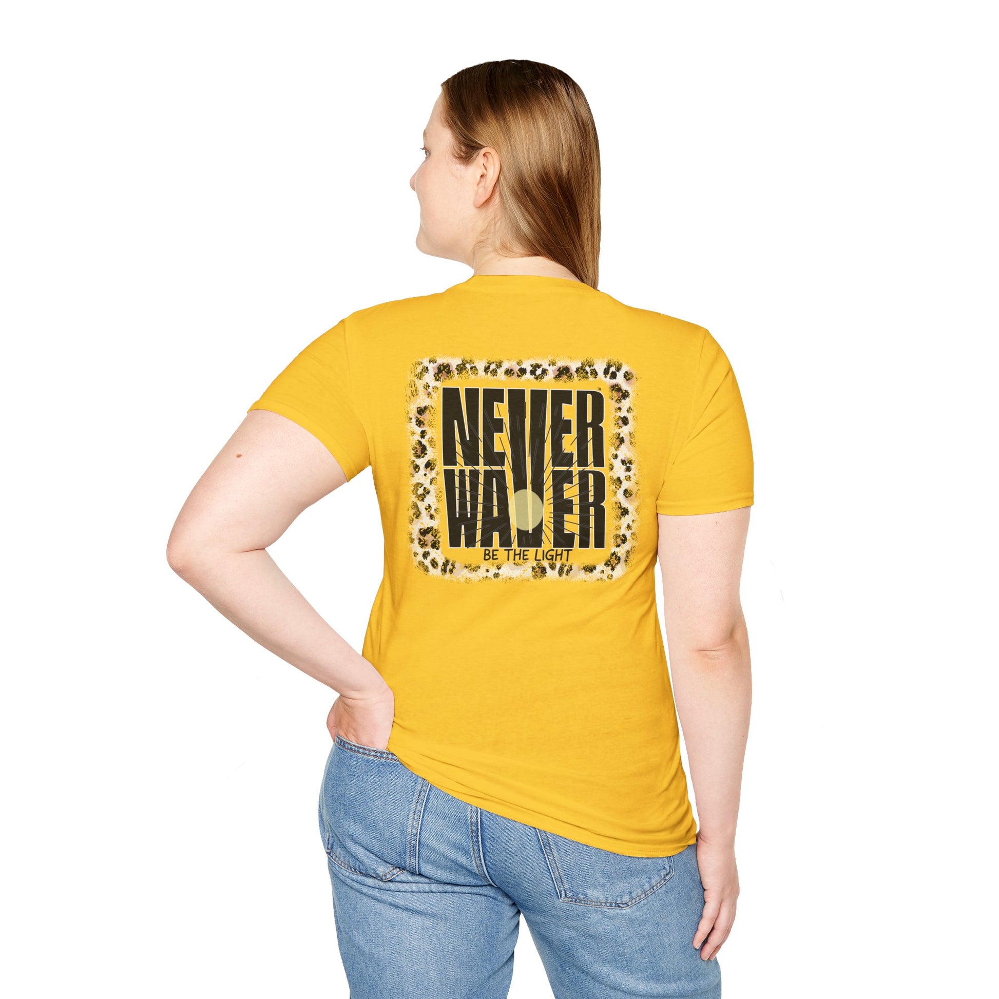 NEVER WAVER Be The Light Unisex Soft style T-Shirt - Never Waver