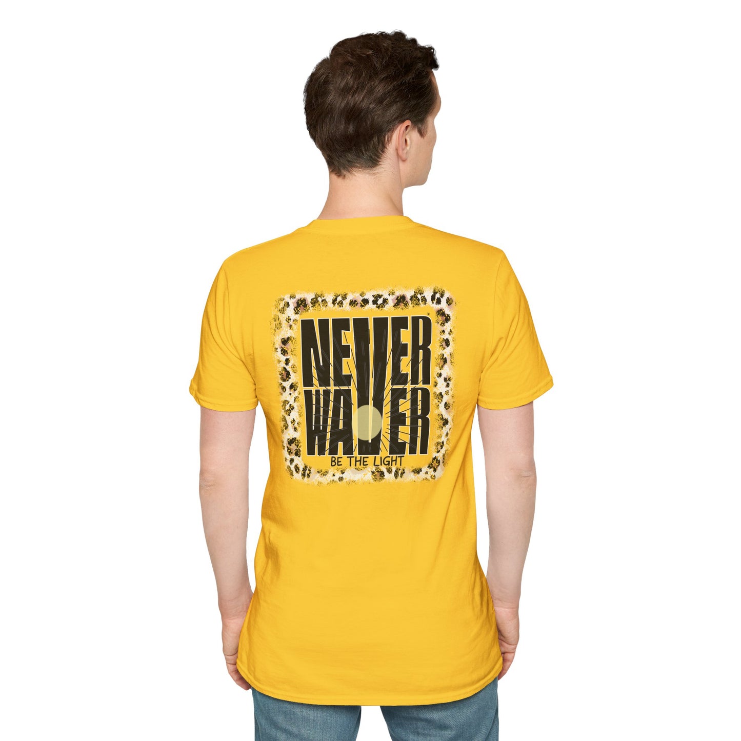 NEVER WAVER Be The Light Unisex Soft style T-Shirt - Never Waver