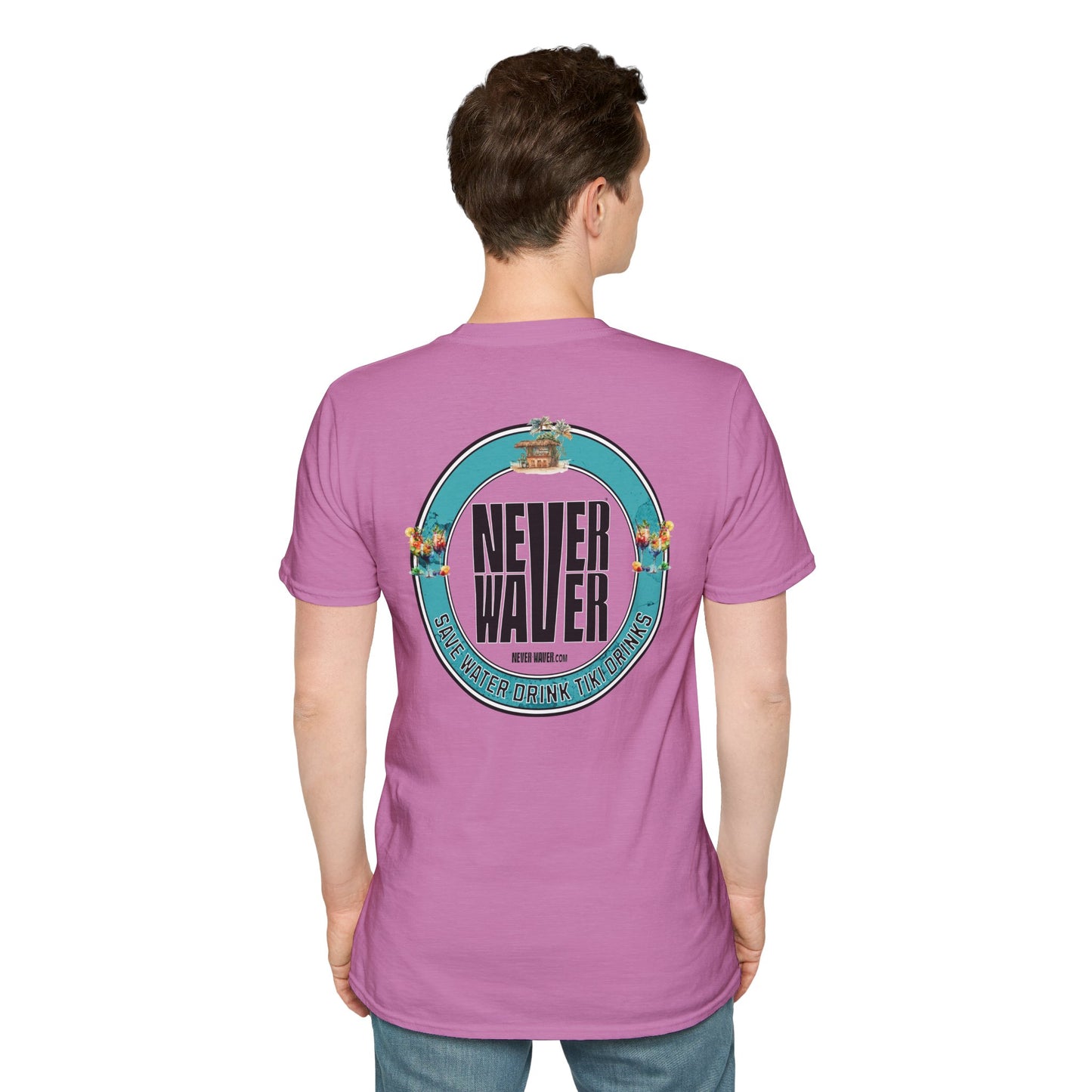 Never Waver Save Water Drink Tiki Drinks Unisex Soft style T-Shirt - Never Waver