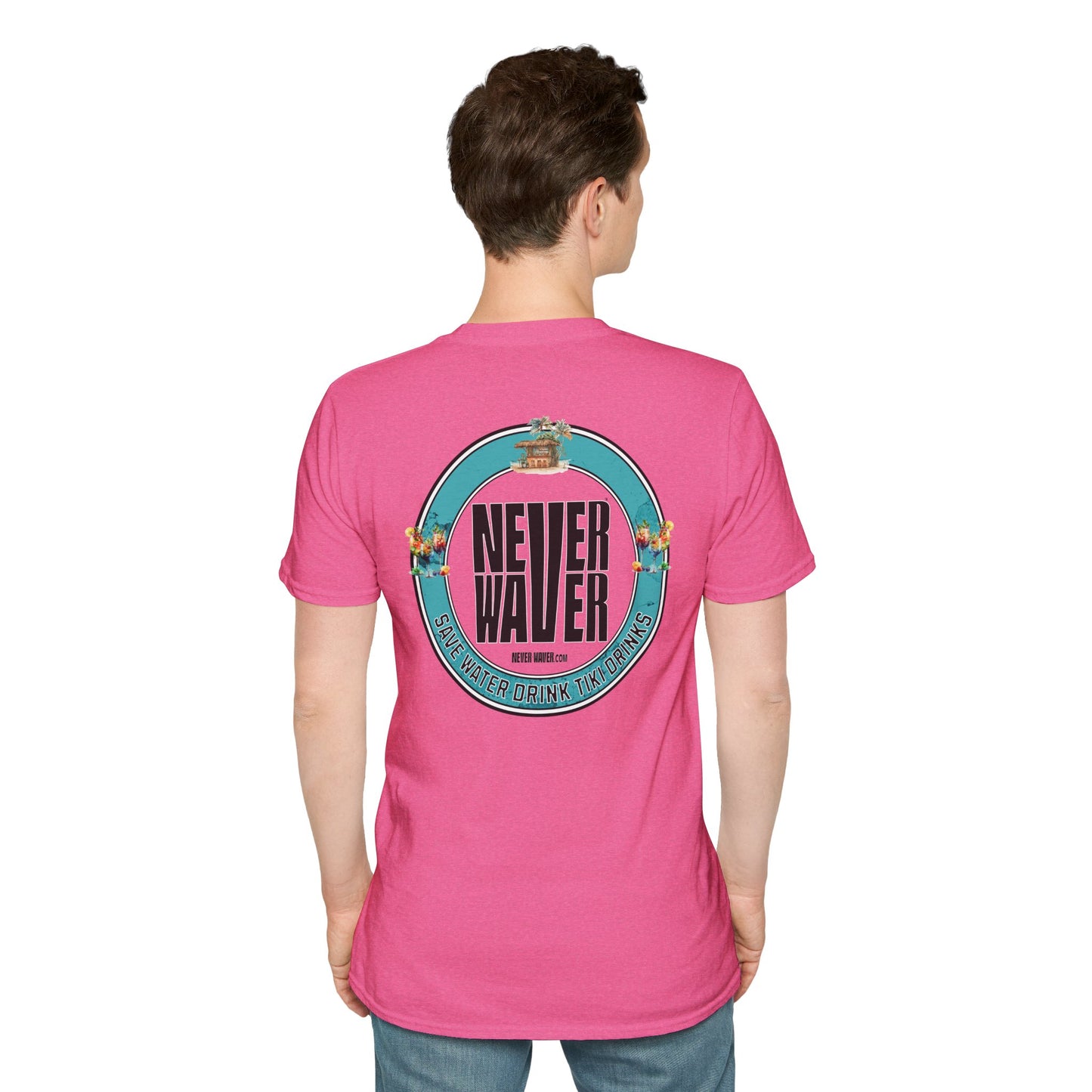 Never Waver Save Water Drink Tiki Drinks Unisex Soft style T-Shirt - Never Waver