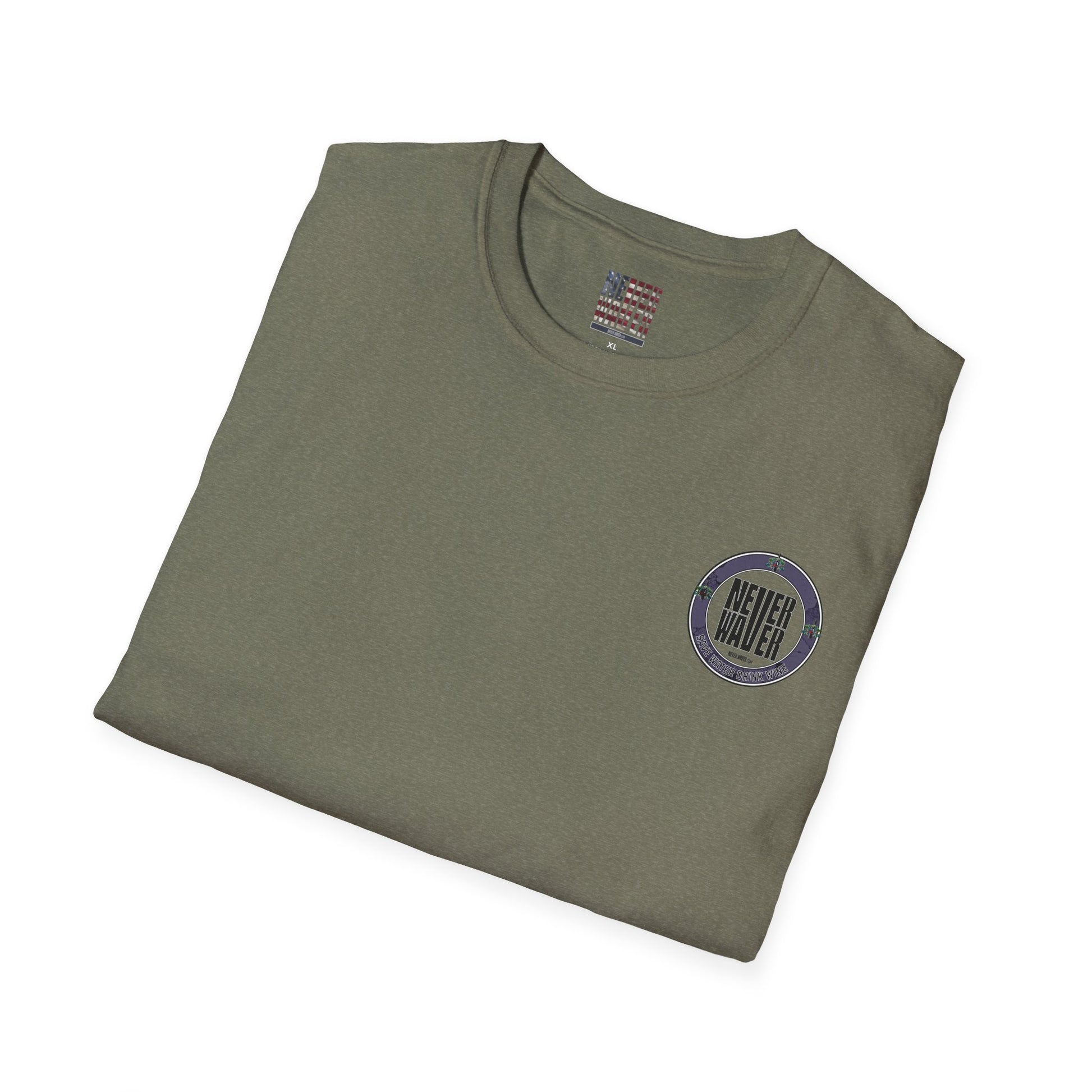 Never Waver Save Water Drink Wine Unisex Soft style T-Shirt - Never Waver