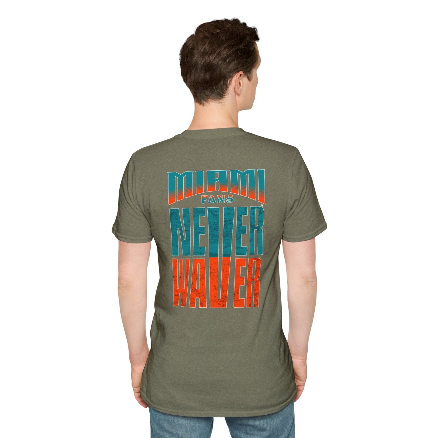Miami Fans Never Waver Unisex Softstyle T-Shirt - Never Waver