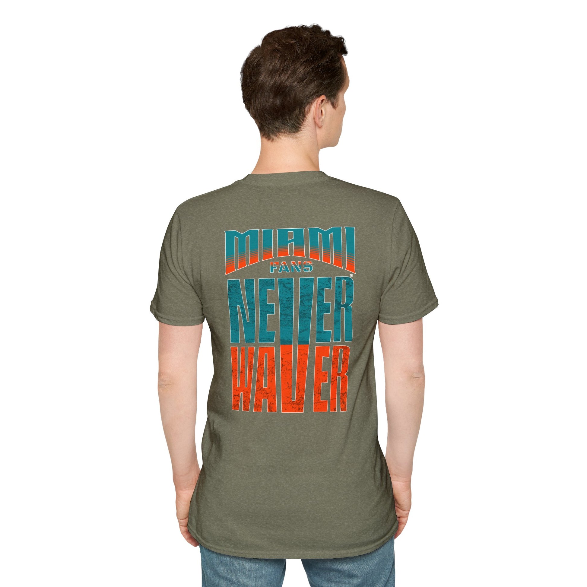 Miami Fans Never Waver Unisex Softstyle T-Shirt - Never Waver