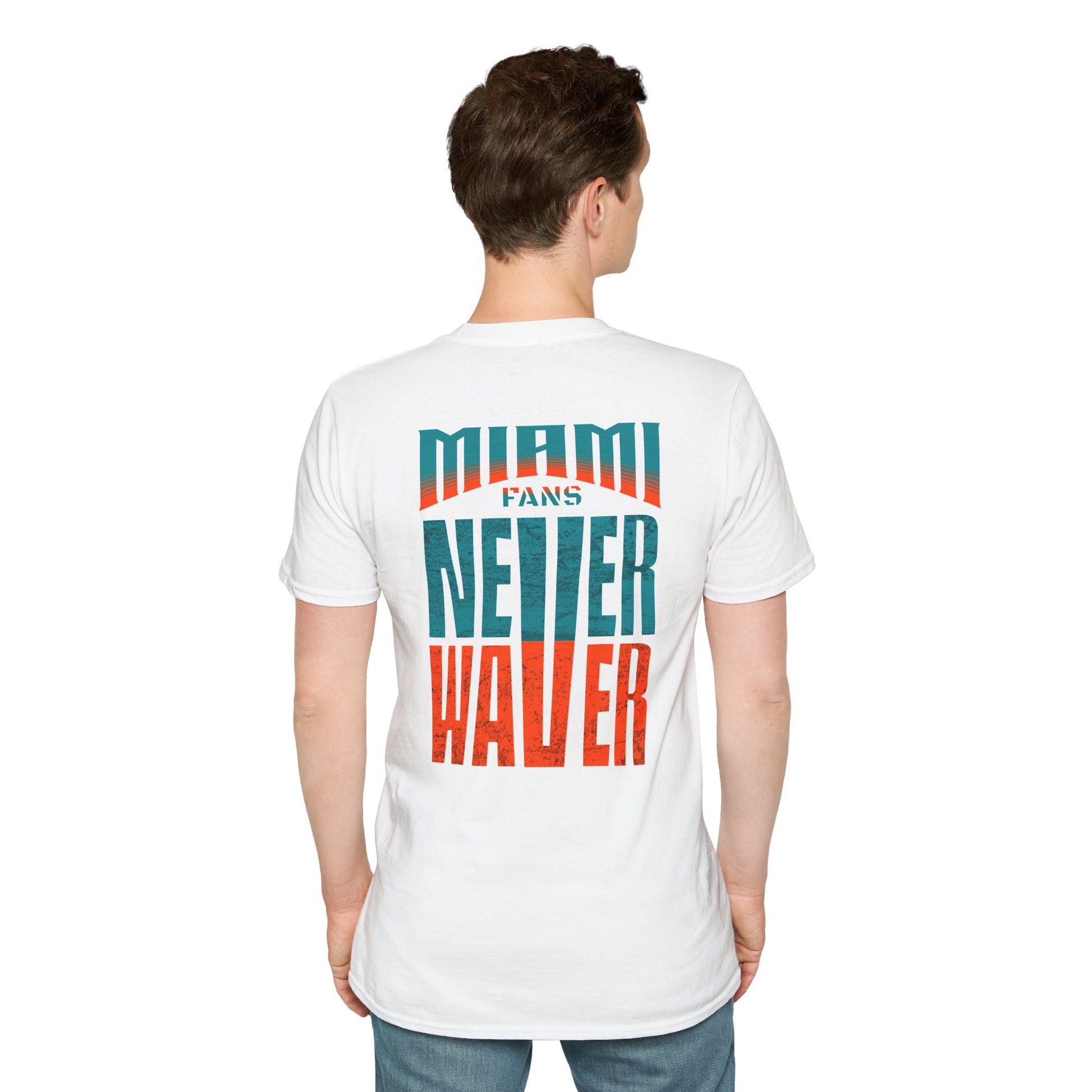 Miami Fans Never Waver Unisex Softstyle T-Shirt - Never Waver