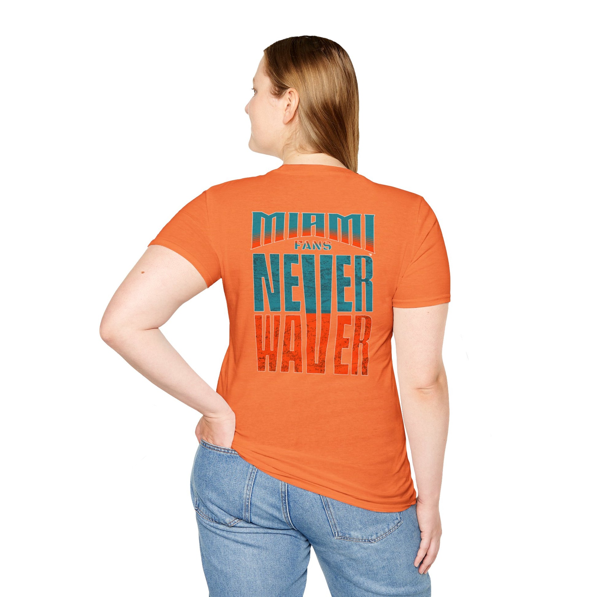 Miami Fans Never Waver Unisex Softstyle T-Shirt - Never Waver