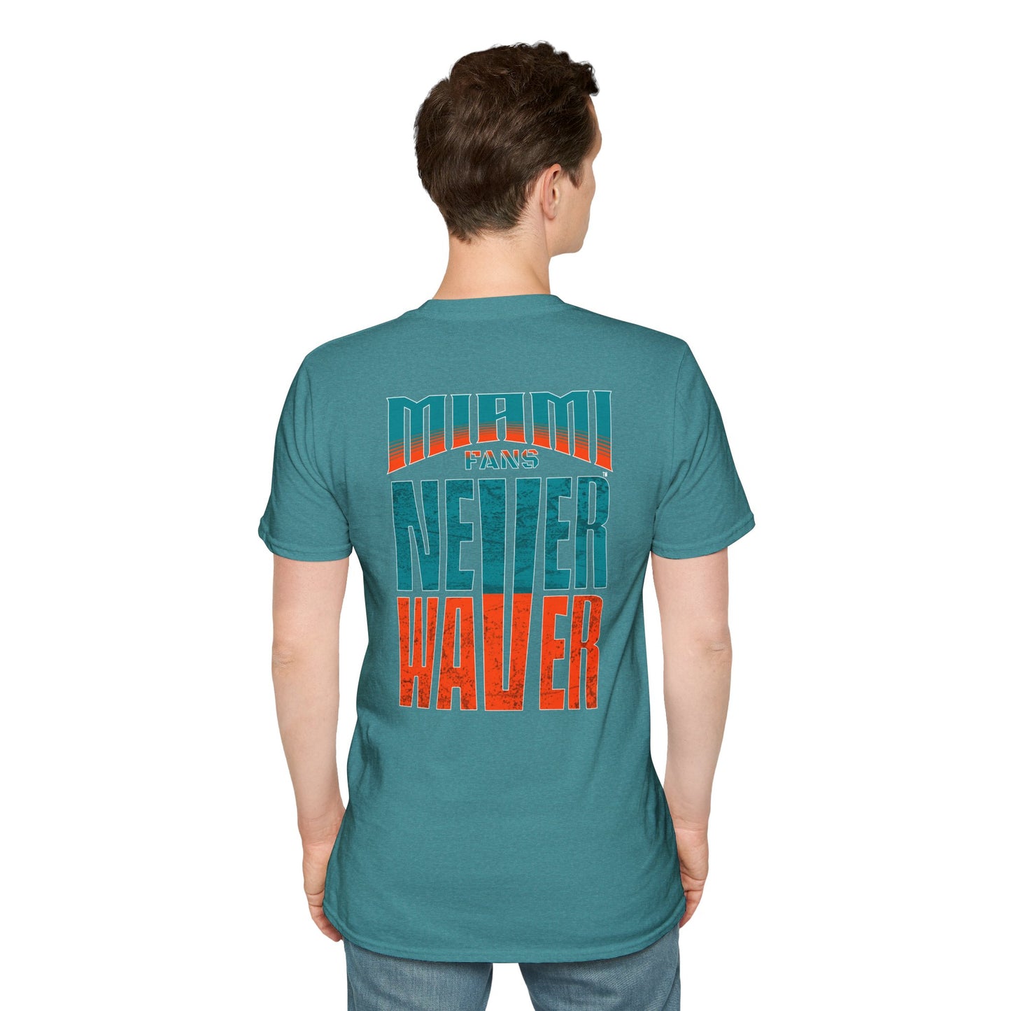 Miami Fans Never Waver Unisex Softstyle T-Shirt - Never Waver