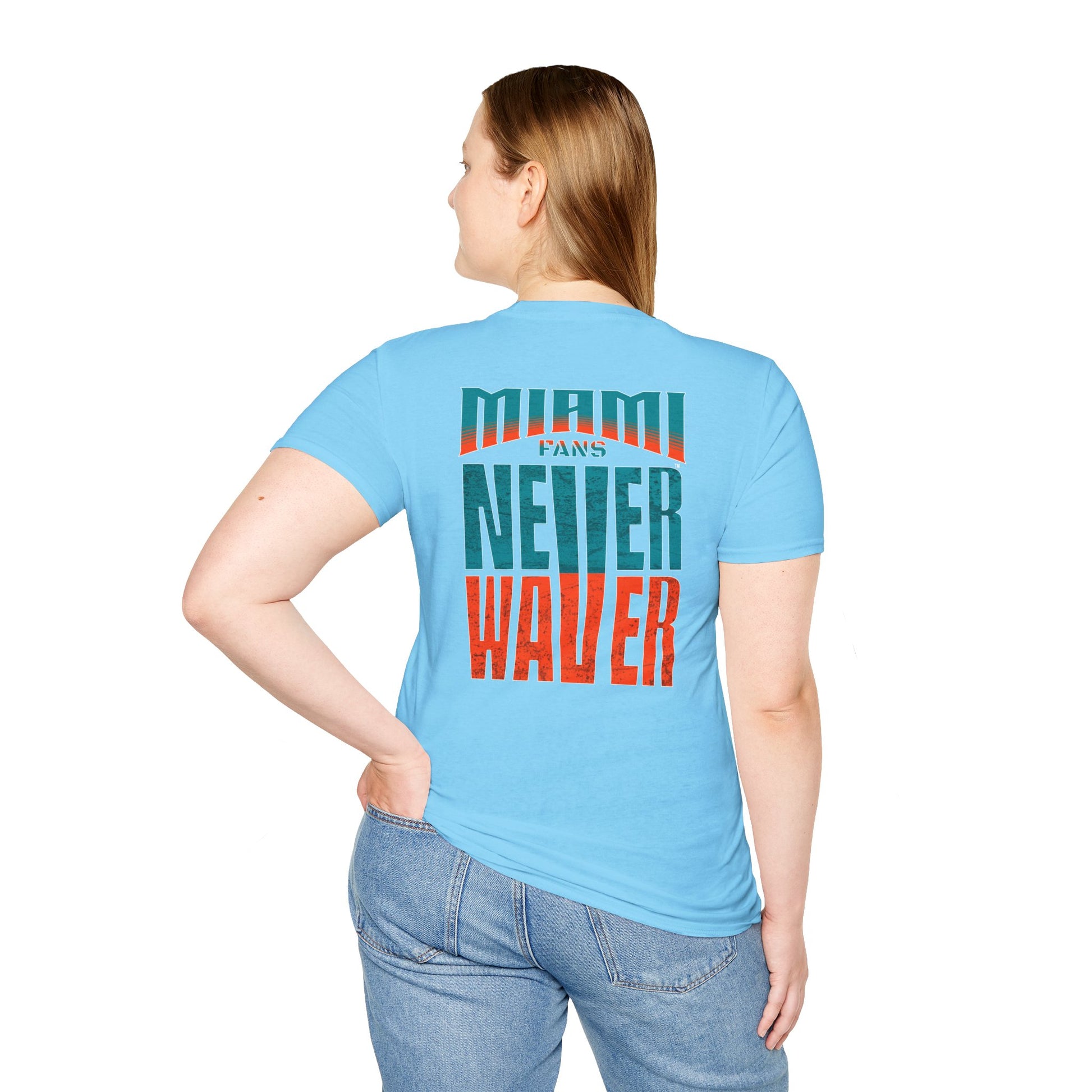 Miami Fans Never Waver Unisex Softstyle T-Shirt - Never Waver